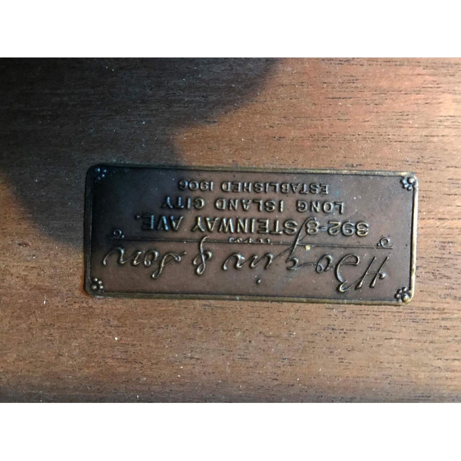 Antique 1930s Mahogany Dresser on Wheels w/ Original Handles & Mirror - image-32