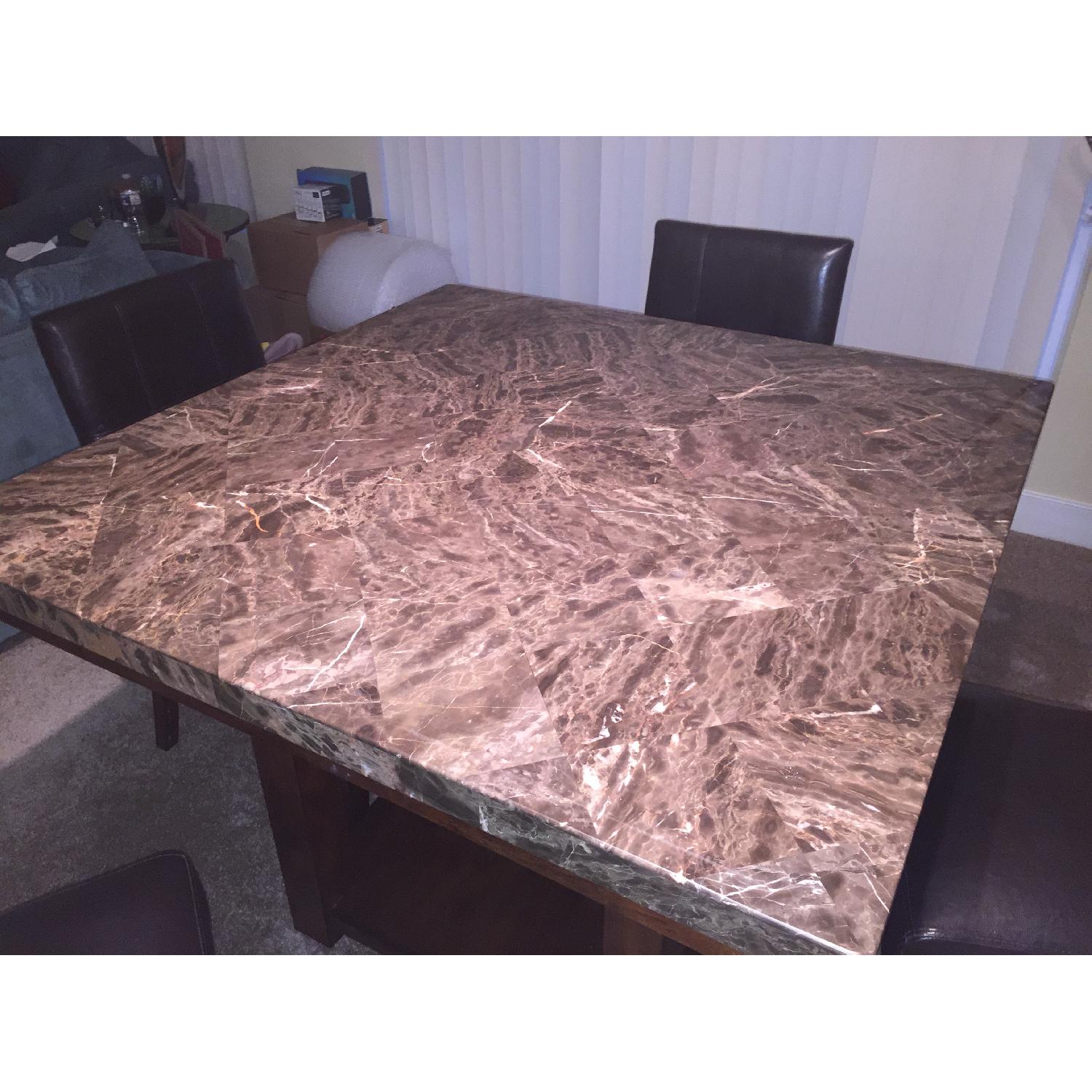 Ashley's Faux Top Marble Counter Height Table w/ 4 Stools - image-4