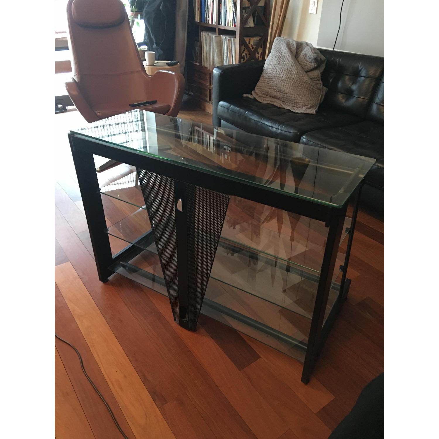 Metal TV Stand w/ Glass Shelves - image-3