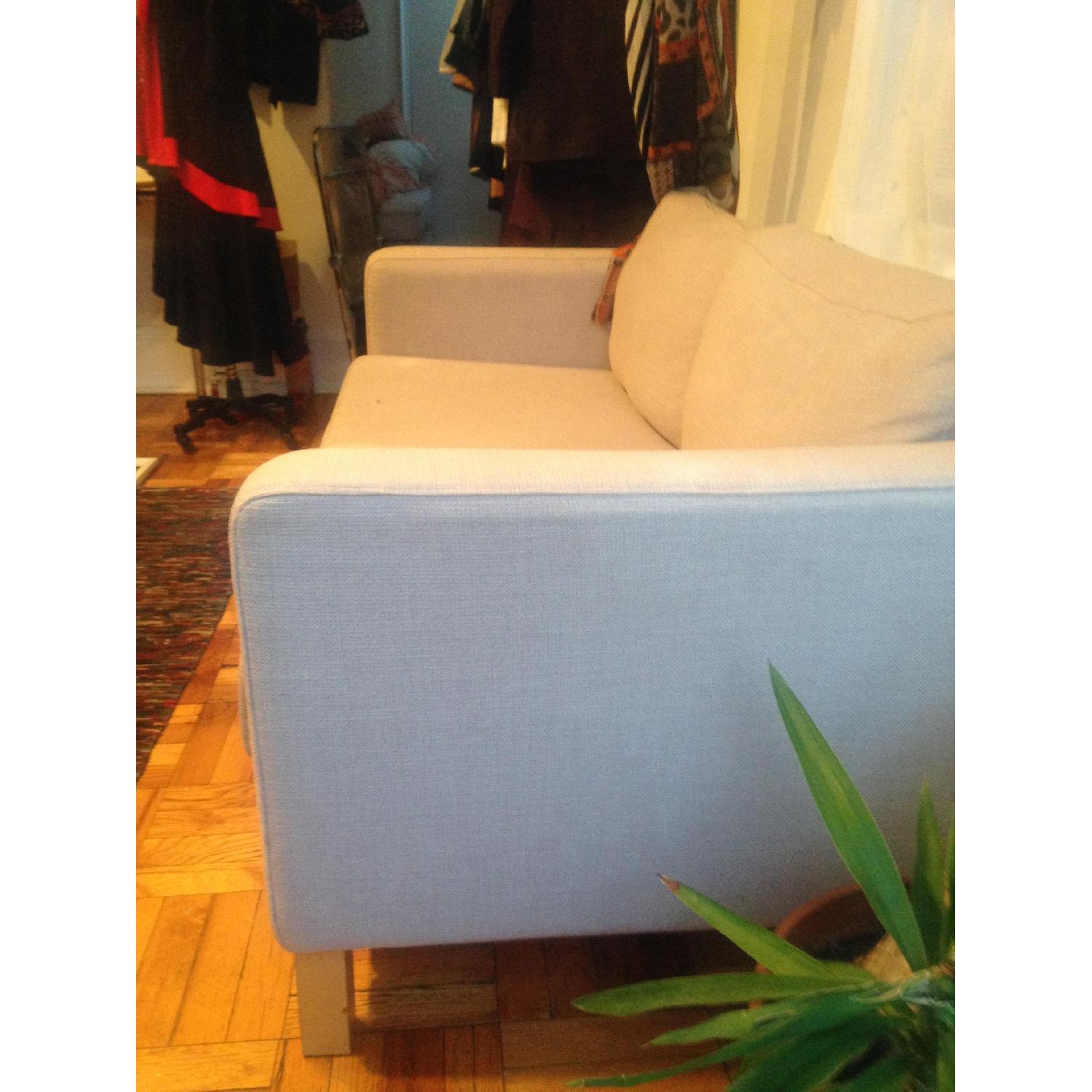 Beige Fabric Loveseat - image-3