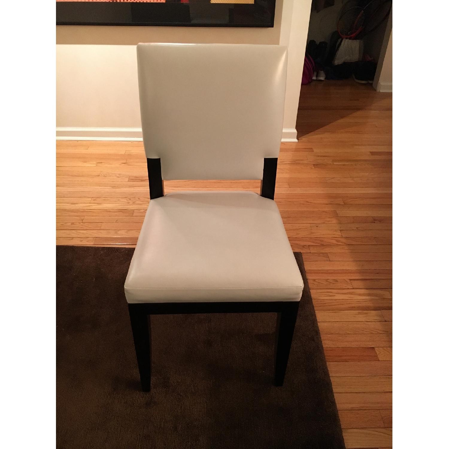 White Leather Dining Chair - image-1