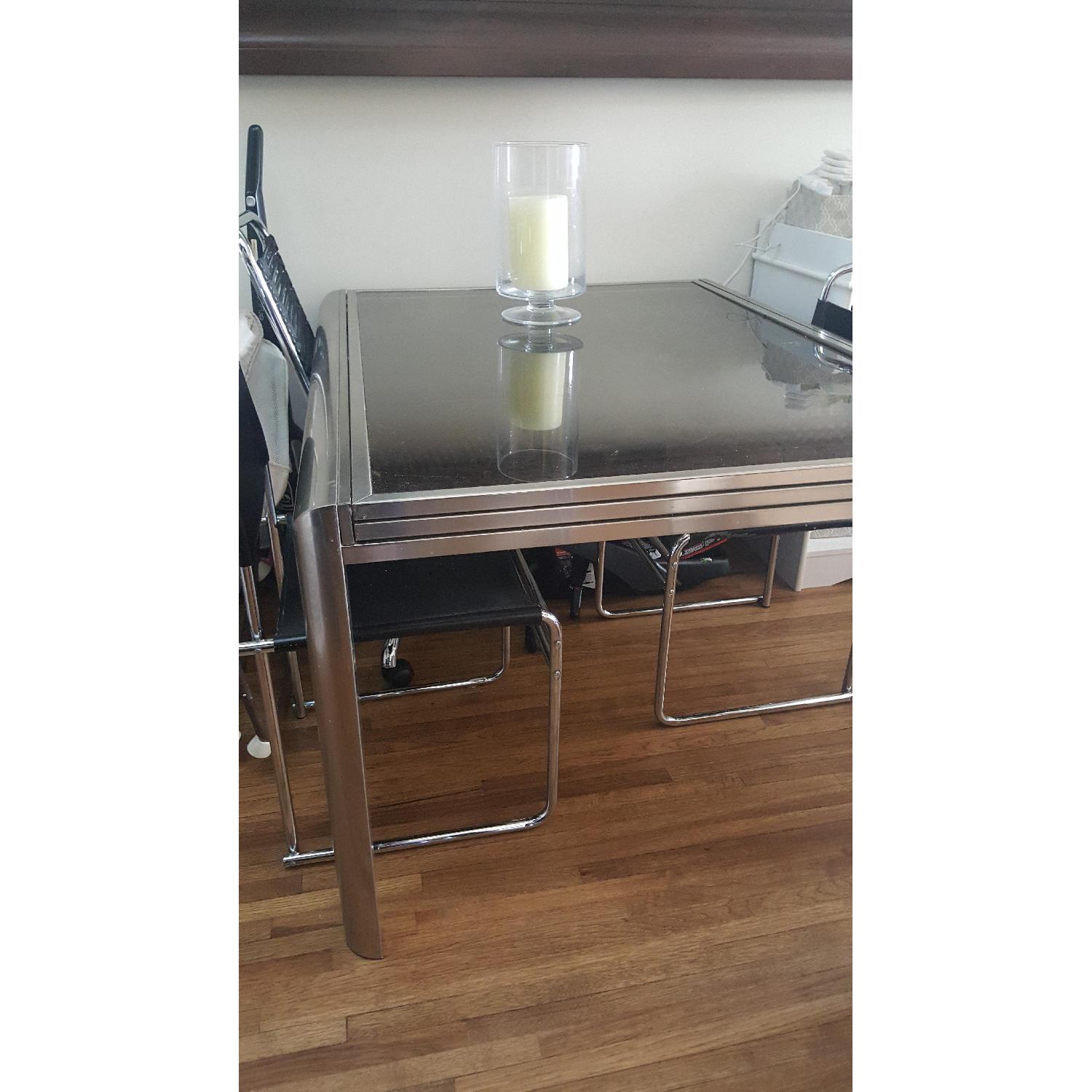 Glass Top Dining Table w/ Metal Legs - image-3