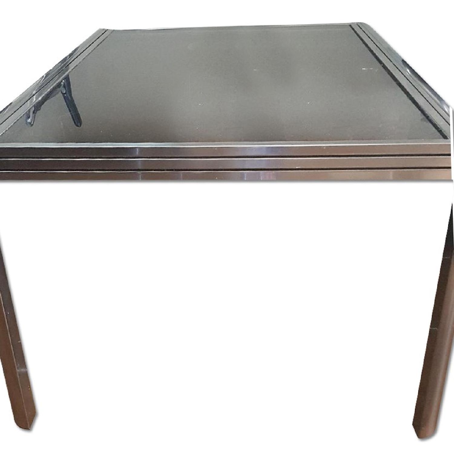 Glass Top Dining Table w/ Metal Legs - image-0