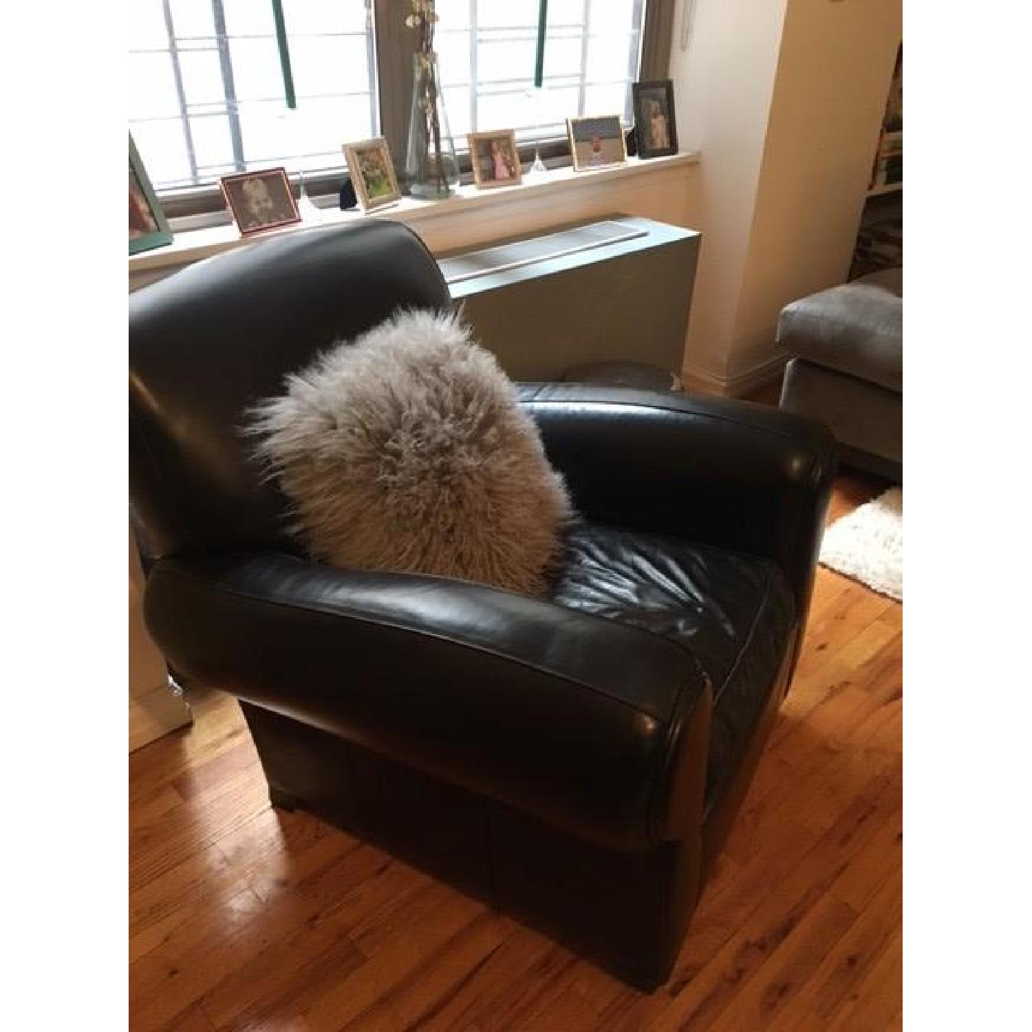 Mitchell Gold for Pottery Barn Leather Armchair - image-1