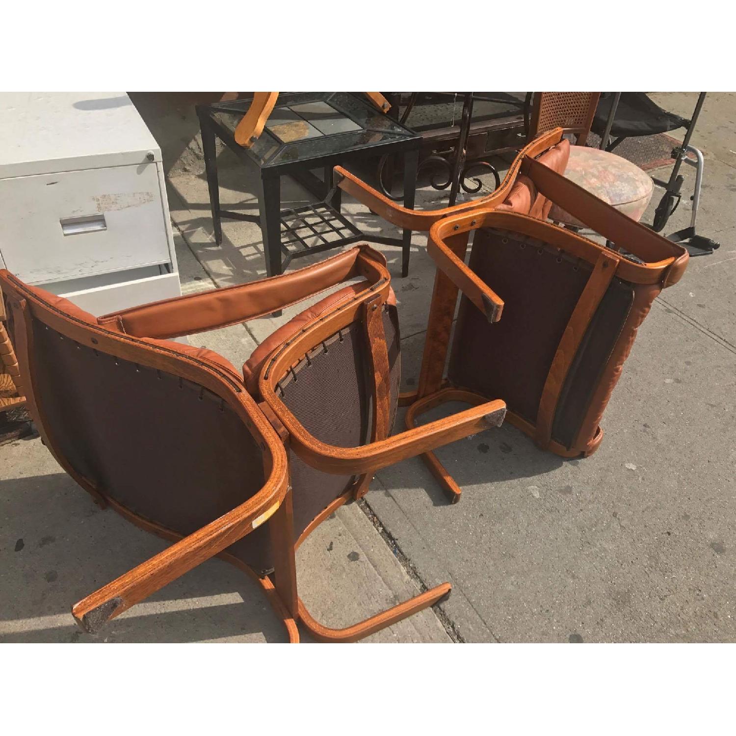 Westnofa Vintage Mid Century Leather Lounge Chairs - image-24