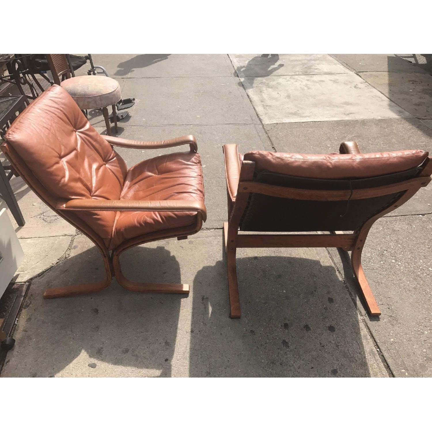 Westnofa Vintage Mid Century Leather Lounge Chairs - image-26