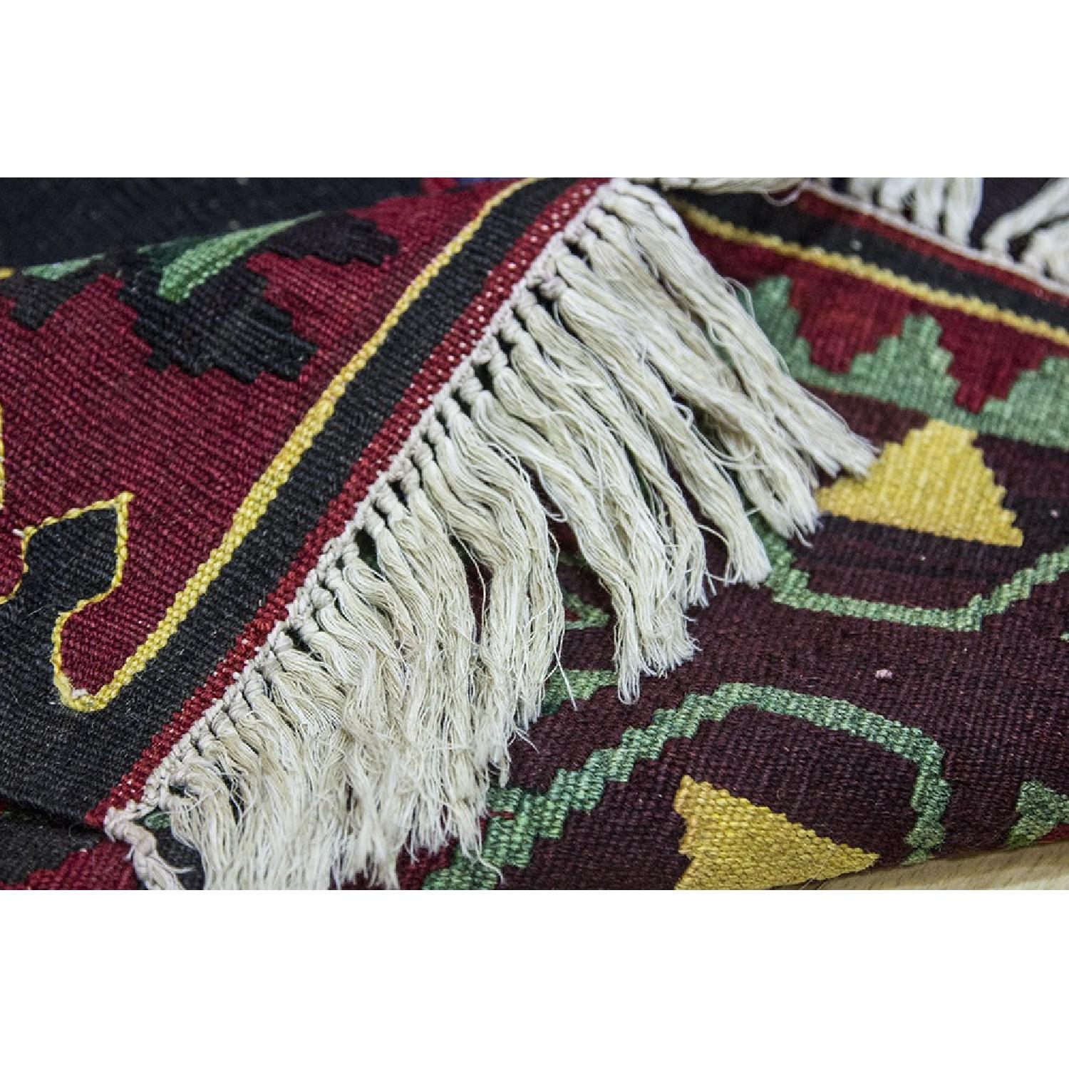 Turkish Vintage Hand-Woven Kilim Rug - image-4