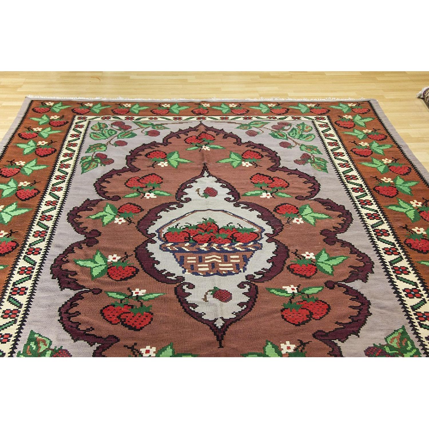 20th C. Hand-Woven Kilim Rug - image-2