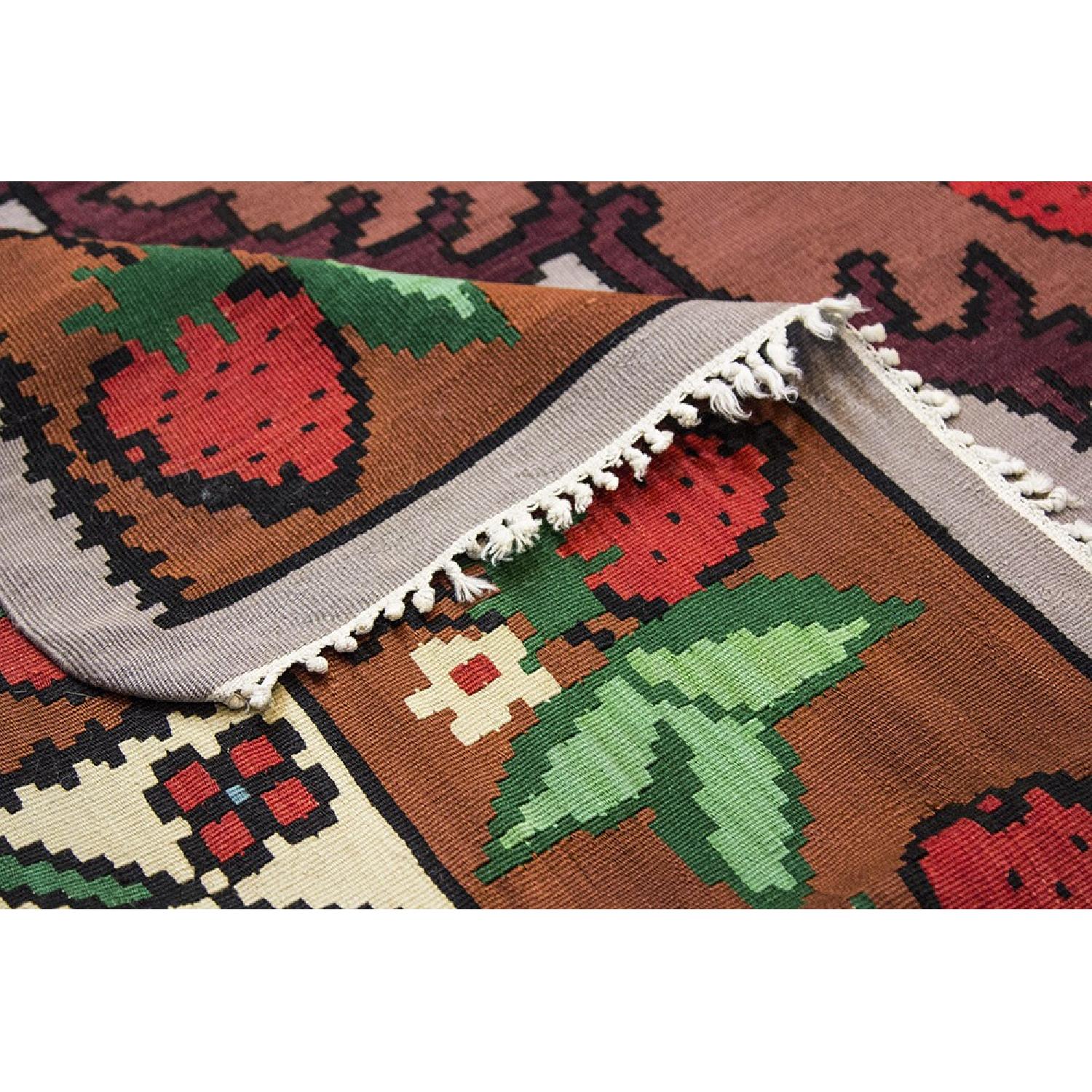 20th C. Hand-Woven Kilim Rug - image-4