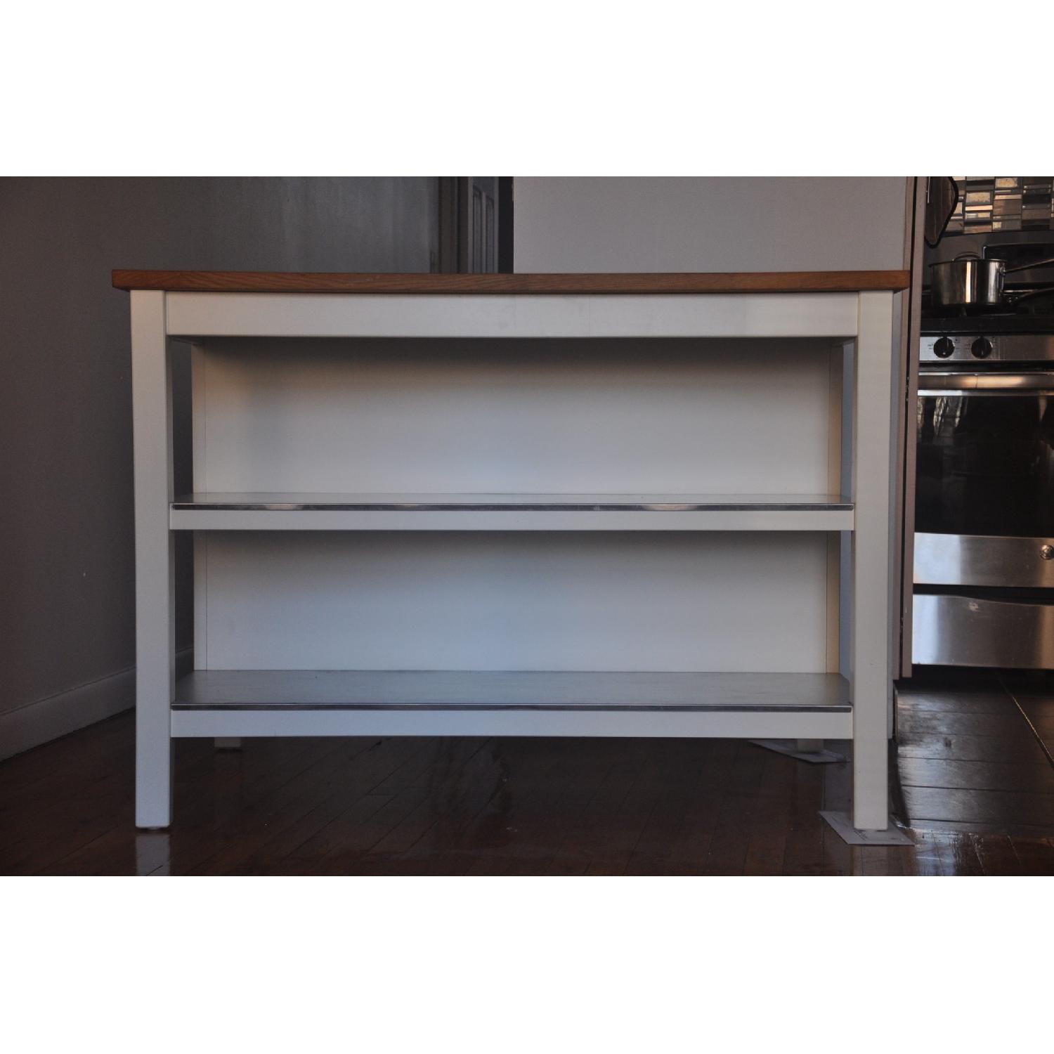 Ikea Stenstorp White Oak Kitchen Island - image-1