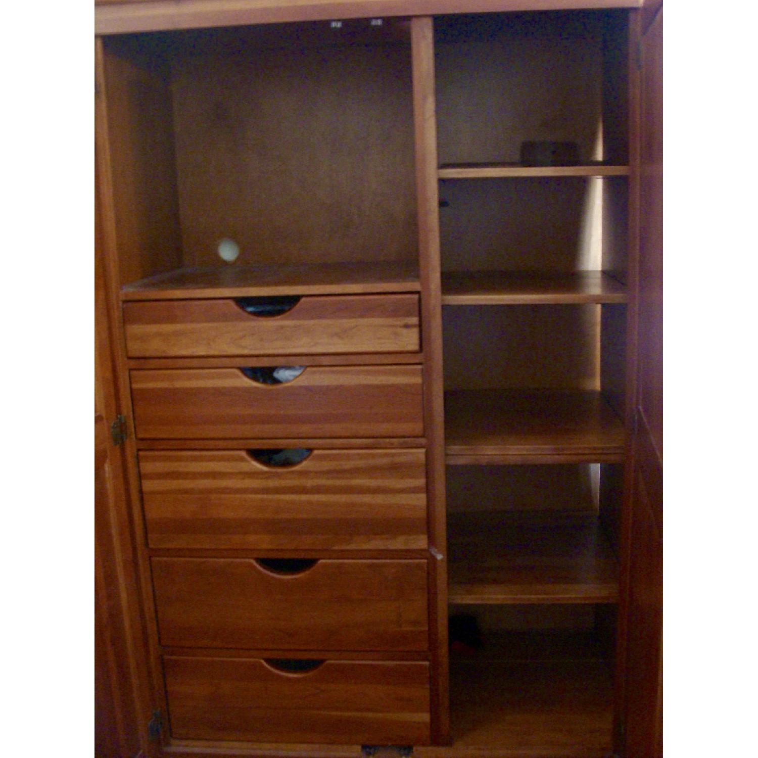 Brown Street Furniture Solid Cherry Armoire AptDeco