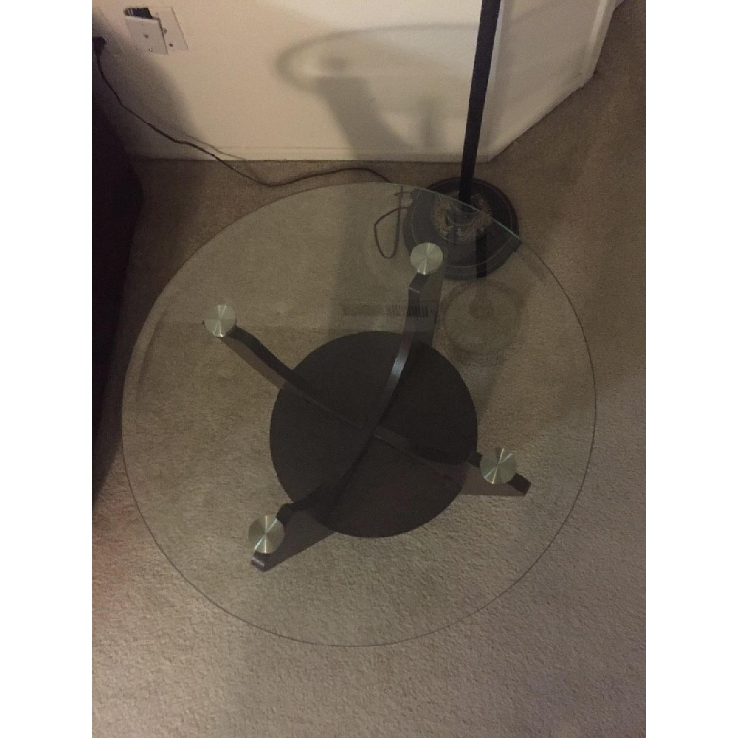 Value City Furniture Glass & Wooden Side Table - image-3