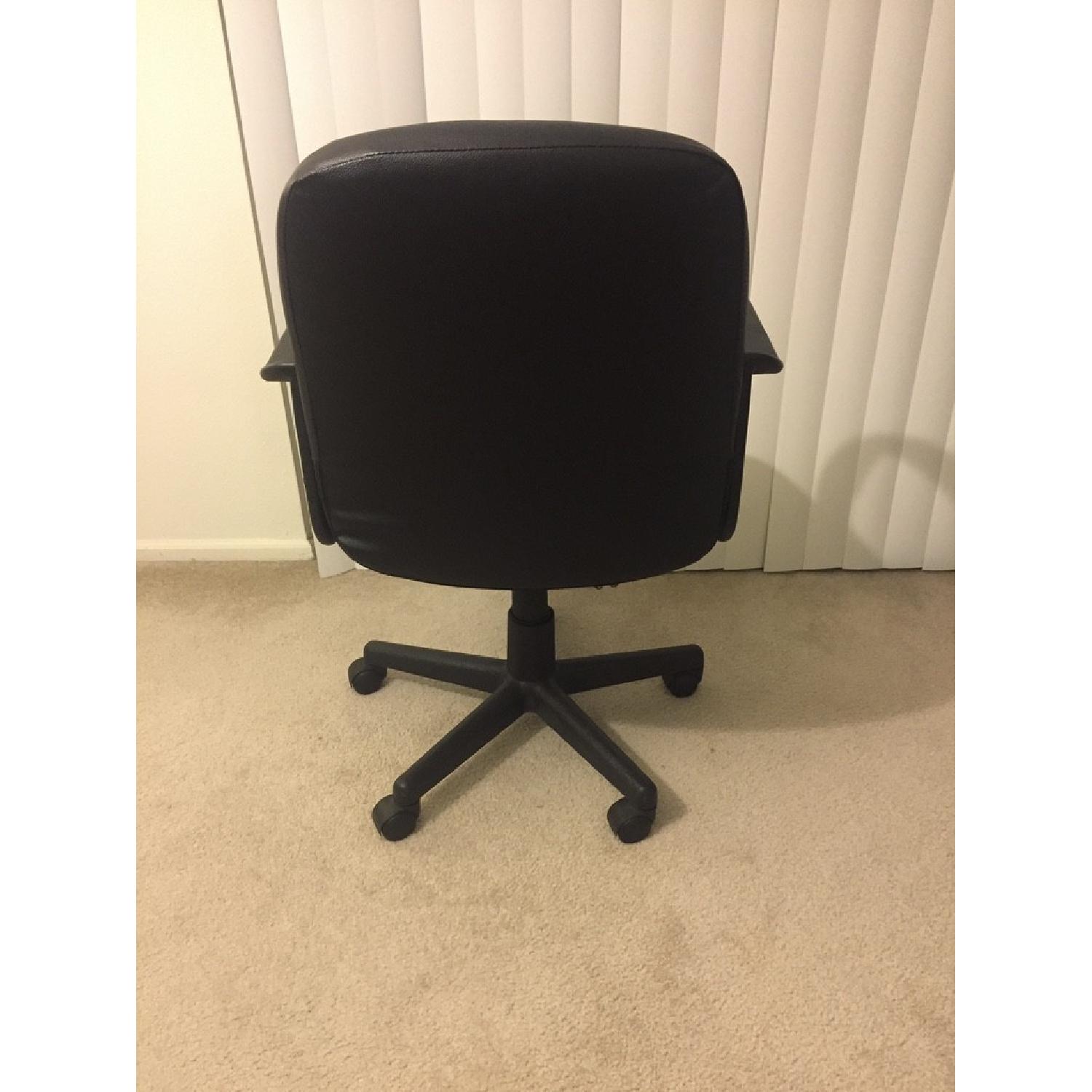 Computer Table  & Black Leather Office Chair - image-3
