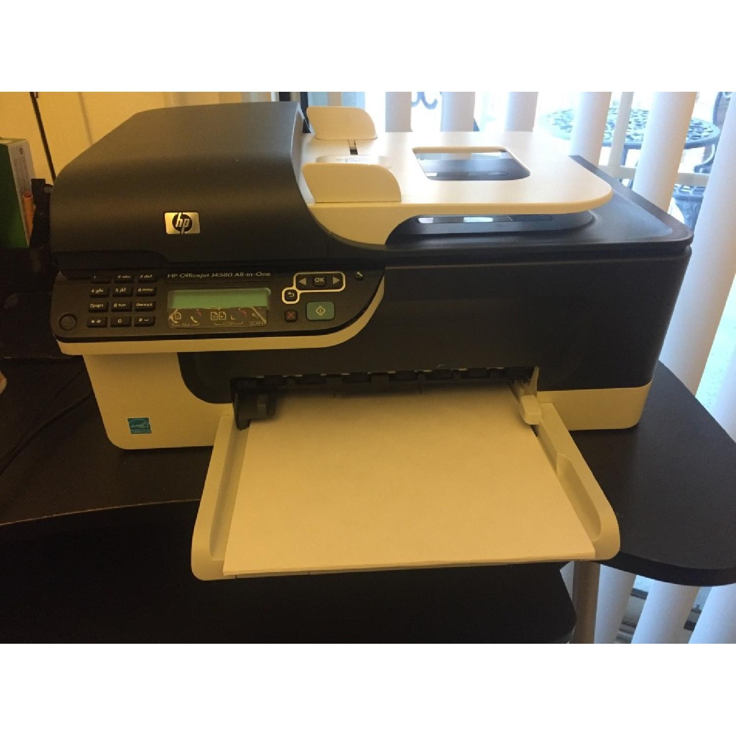 Computer Table  & Black Leather Office Chair - image-7