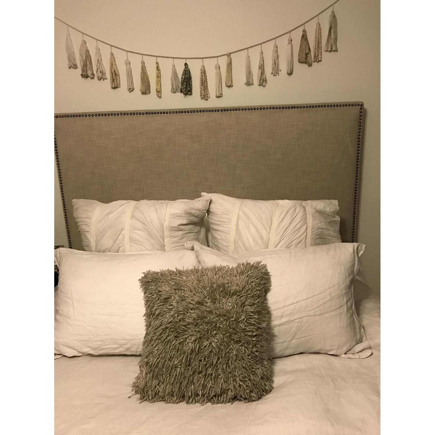 West Elm Tall Nailhead Tapered Leg Bed Frame - image-5