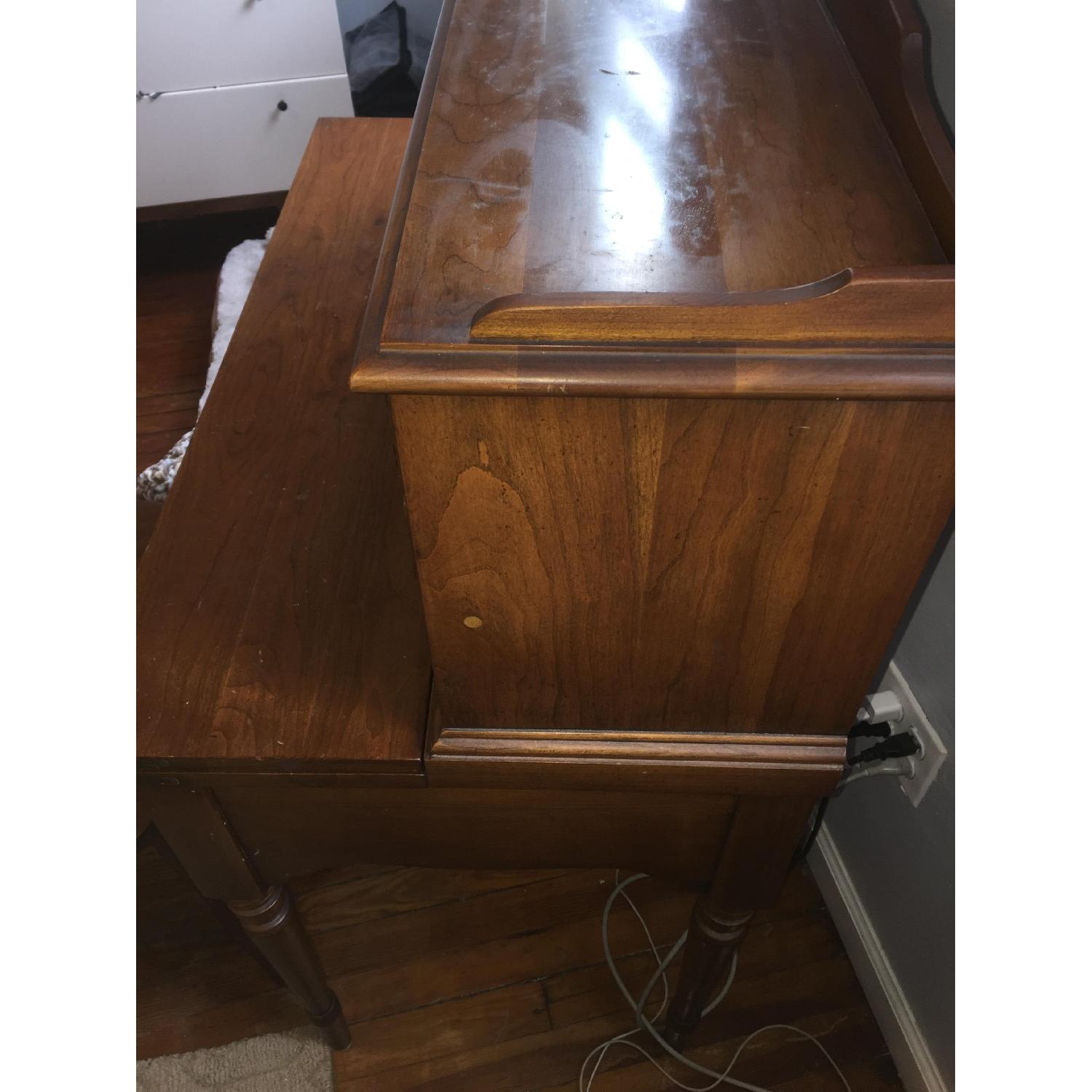 Antique Desk w/ Secret Compartment & Chair - image-3