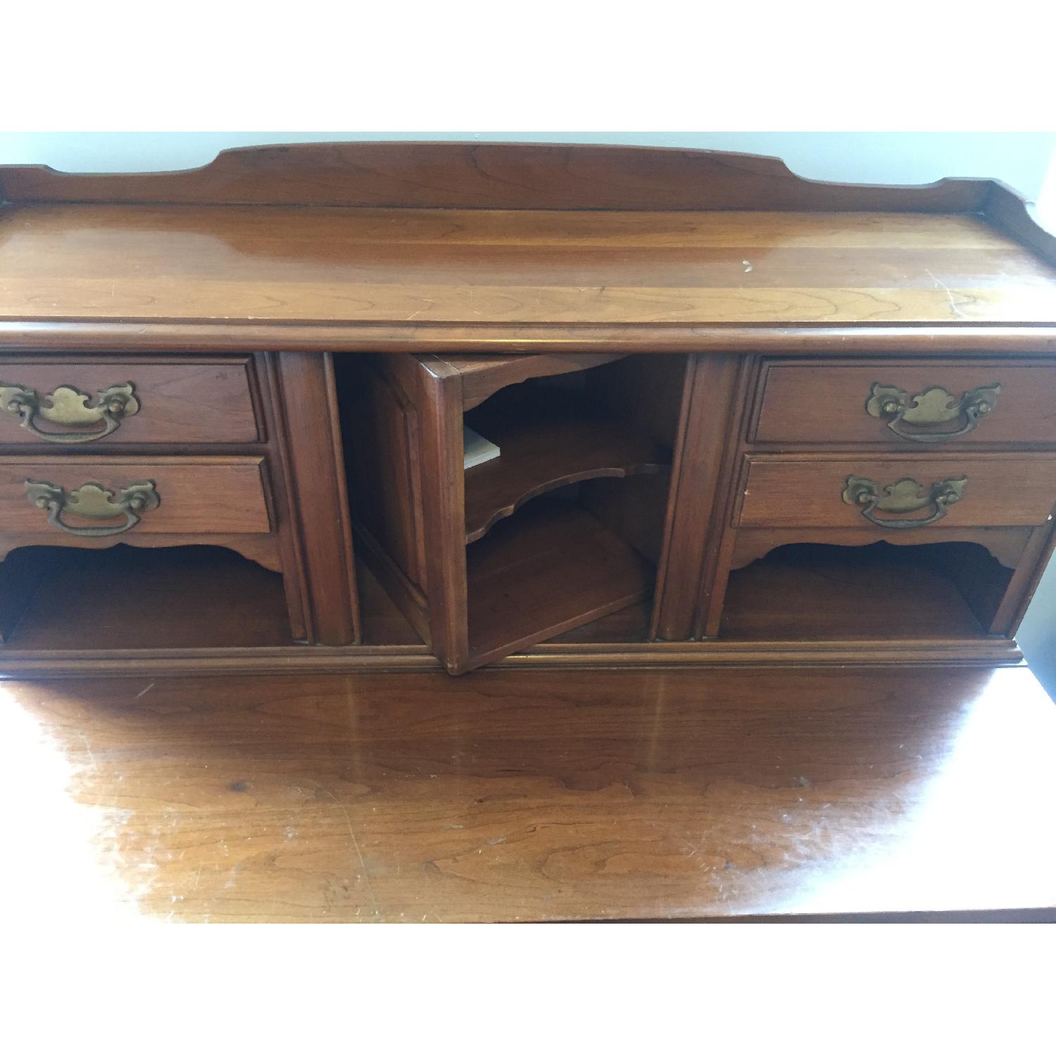 Antique Desk w/ Secret Compartment & Chair - image-8