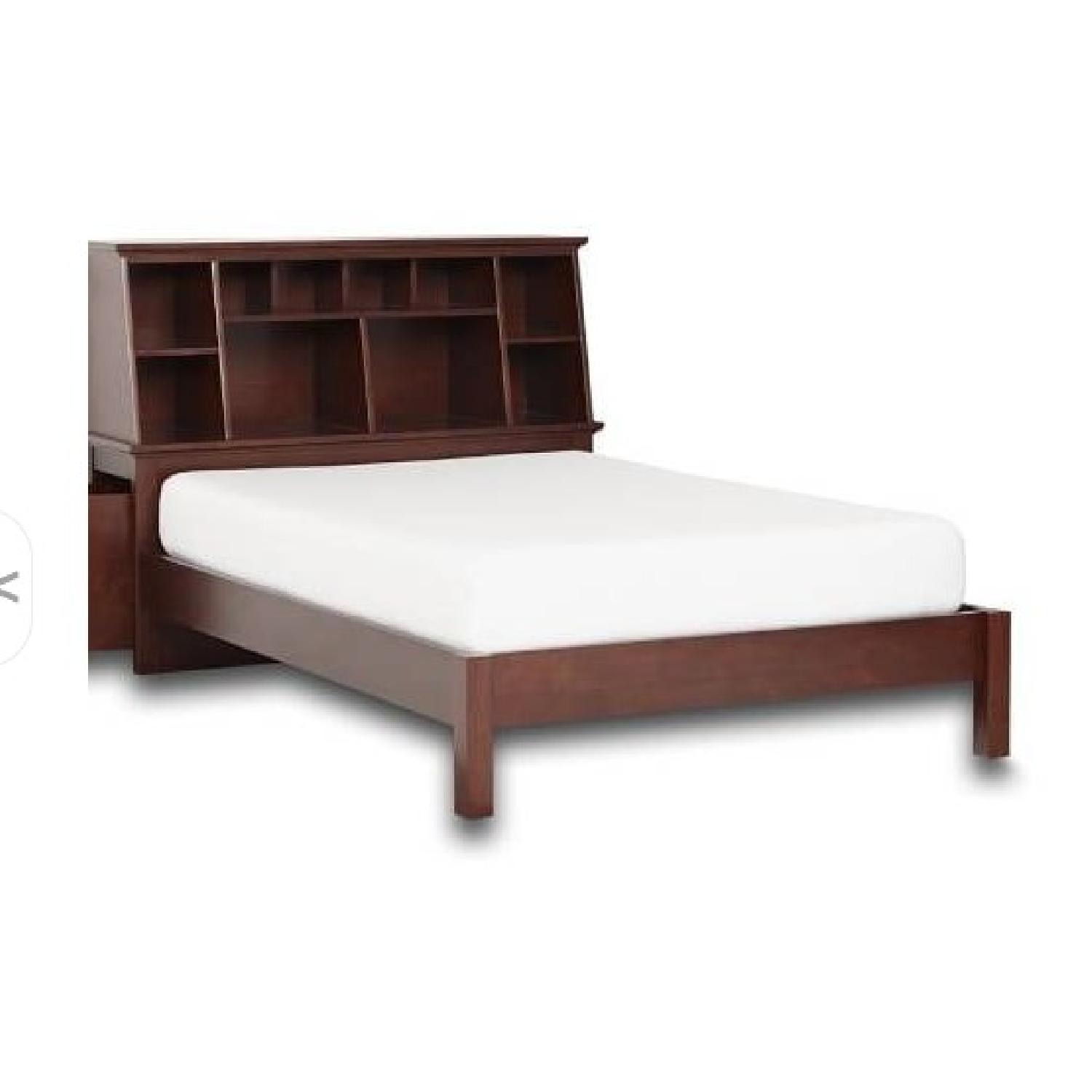 PB Teen Full Size Storage Bed Frame in Chestnut - image-1