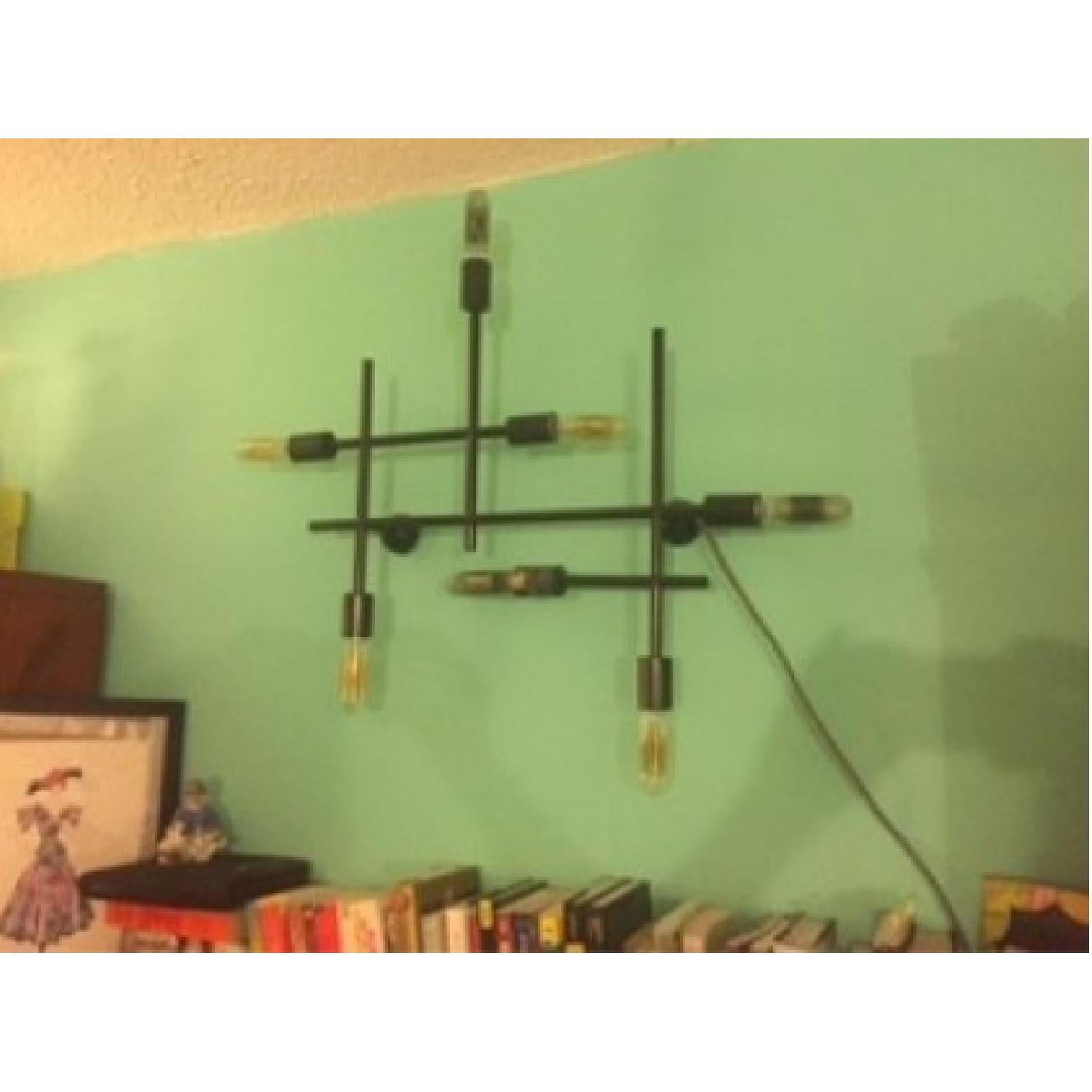 West Elm Industrial Grid Wall Light Fixture - image-1