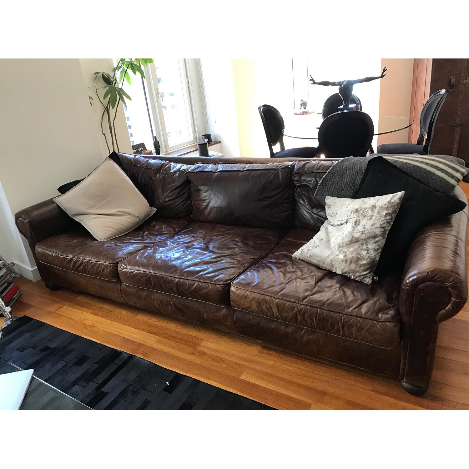 Restoration Hardware Lancaster Leather Sofa Aptdeco