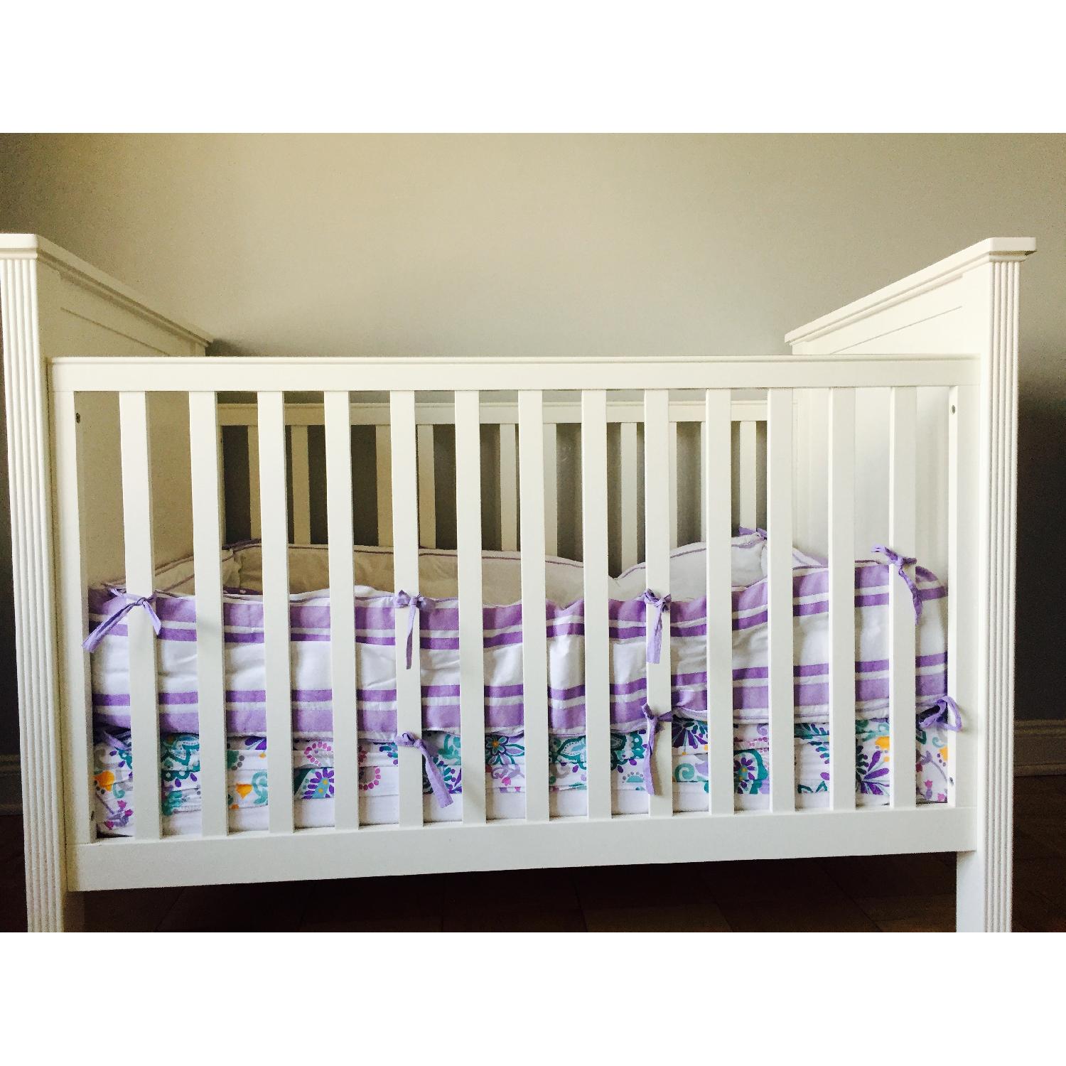 Pottery Barn White Fillmore Convertible Crib AptDeco