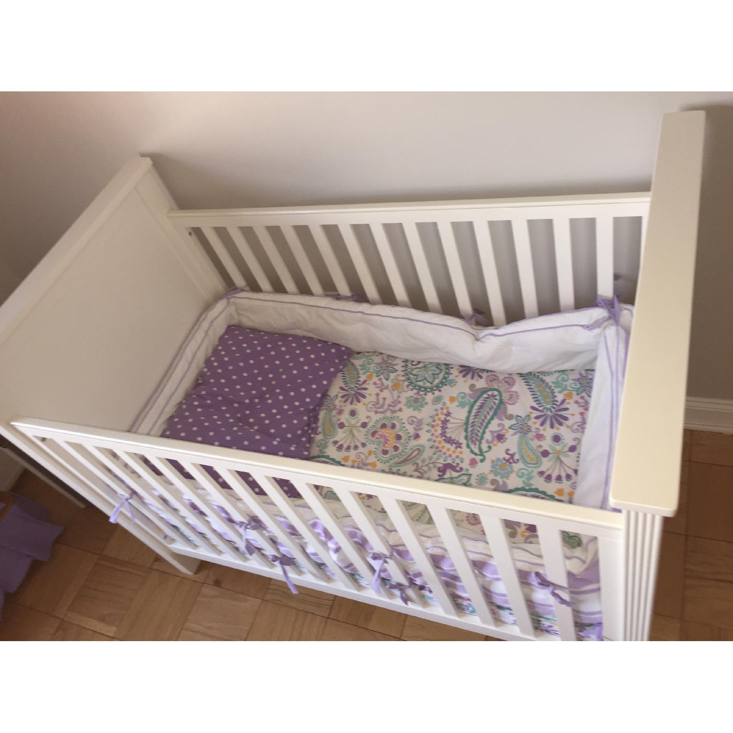 Pottery Barn White Fillmore Convertible Crib - image-3