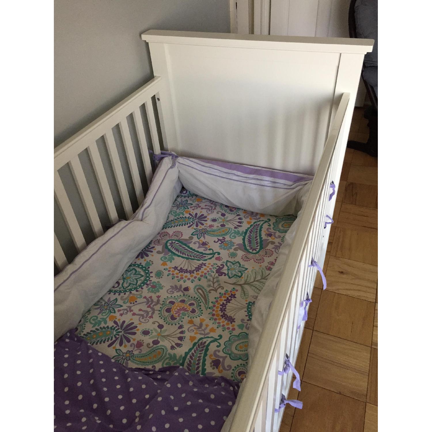 Pottery Barn White Fillmore Convertible Crib AptDeco