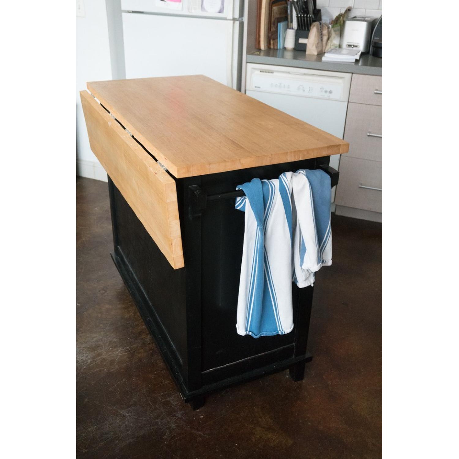 Crate & Barrel Belmont Black Kitchen Island - image-4
