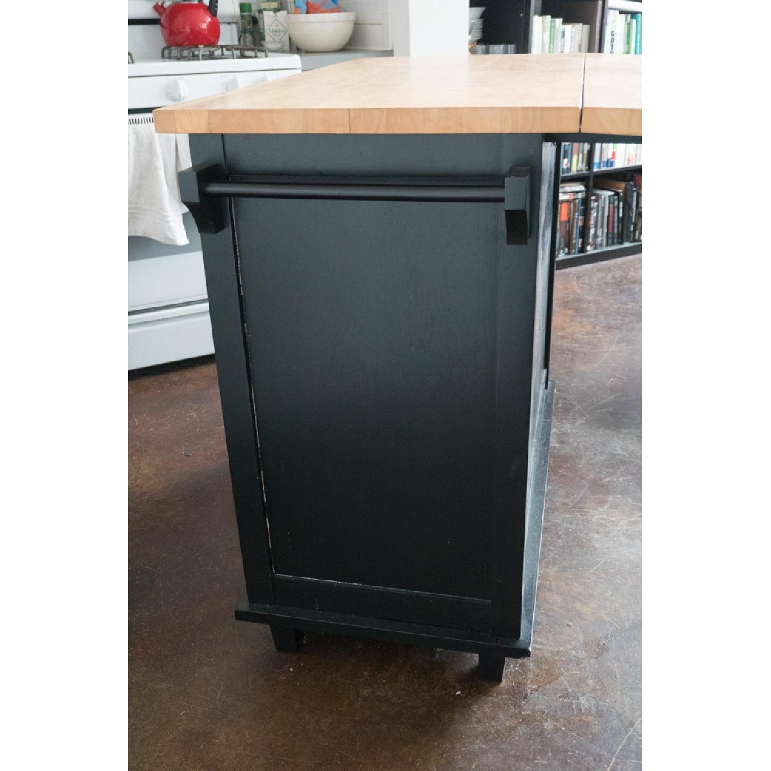 Crate & Barrel Belmont Black Kitchen Island - image-5