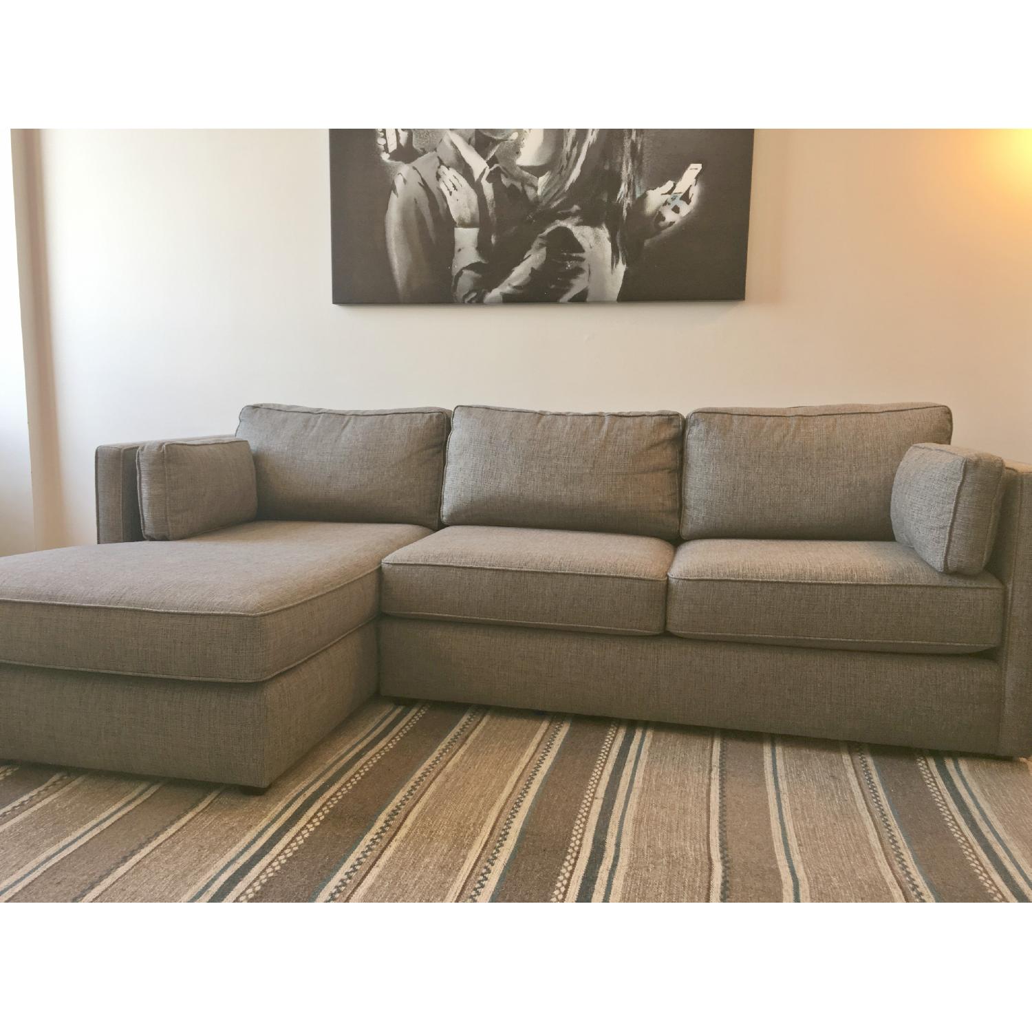 Room & Board Watson Briar Grey Sectional Sofa w/ Chaise - image-0