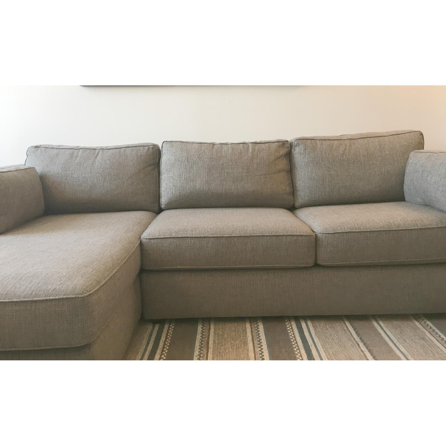 Room & Board Watson Briar Grey Sectional Sofa w/ Chaise - image-4