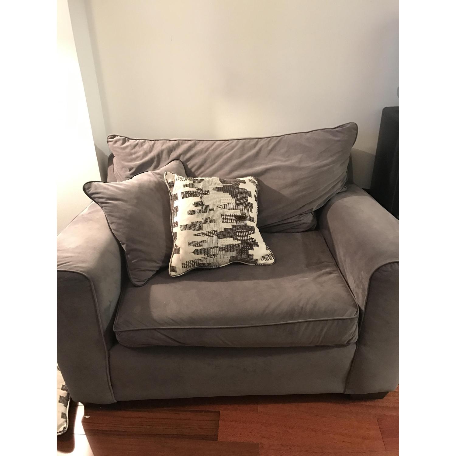 Grey Sofa + Matching Armchair - image-1