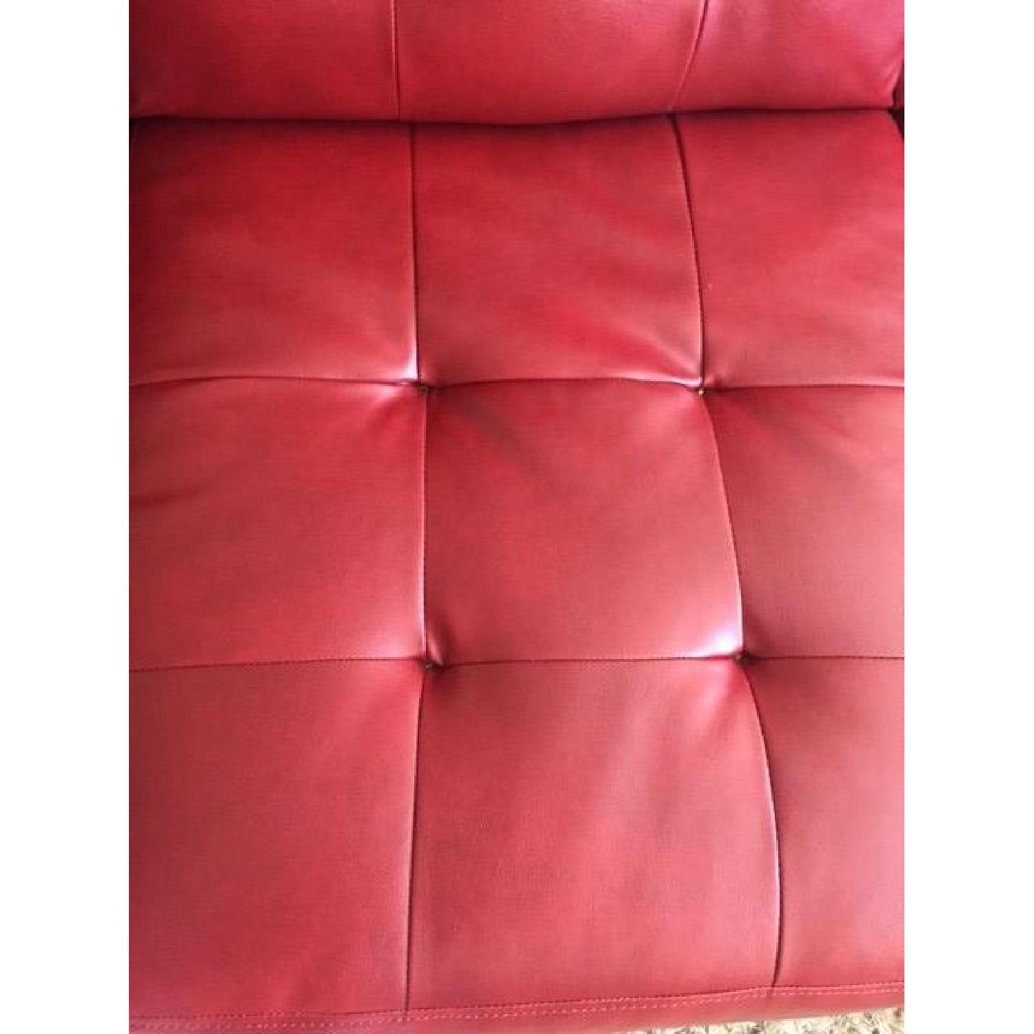 Ashley's Alliston Tufted Durablend Sectional in Red Salsa - image-6