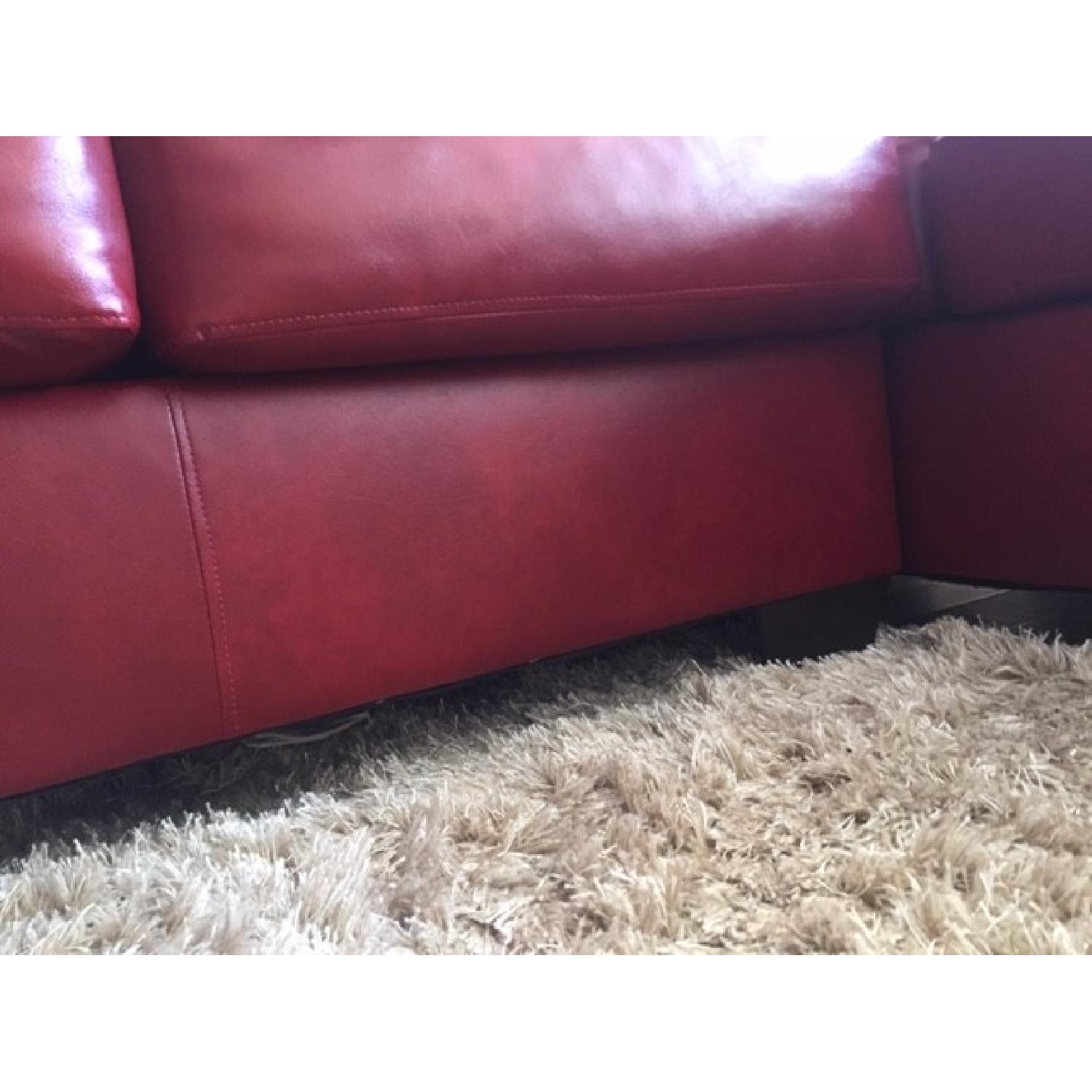 Ashley's Alliston Tufted Durablend Sectional in Red Salsa - image-7