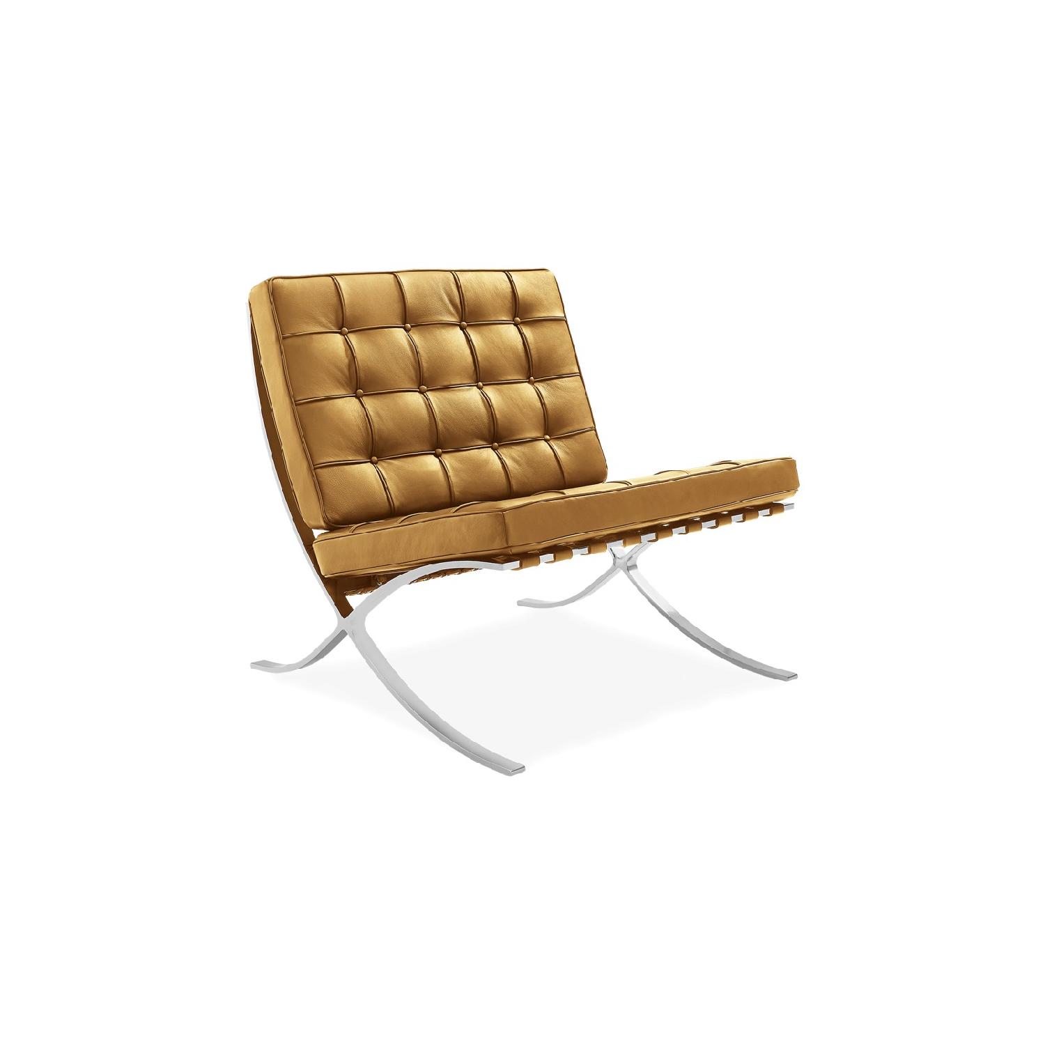 Tan Italian Barcelona Chair Replica - image-0