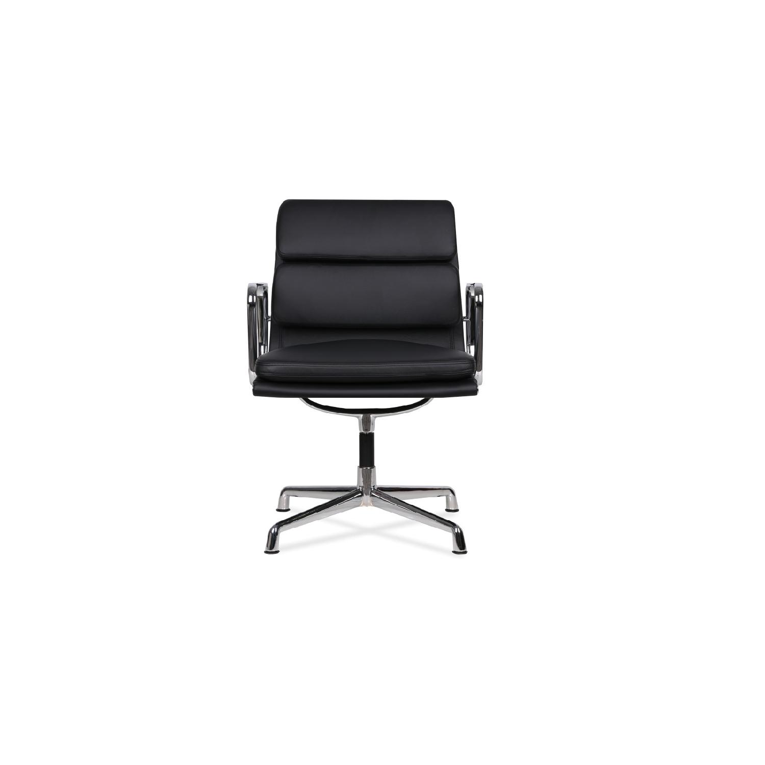 Aluminum Group Style Softpad Management Chair Replica in Black - image-2