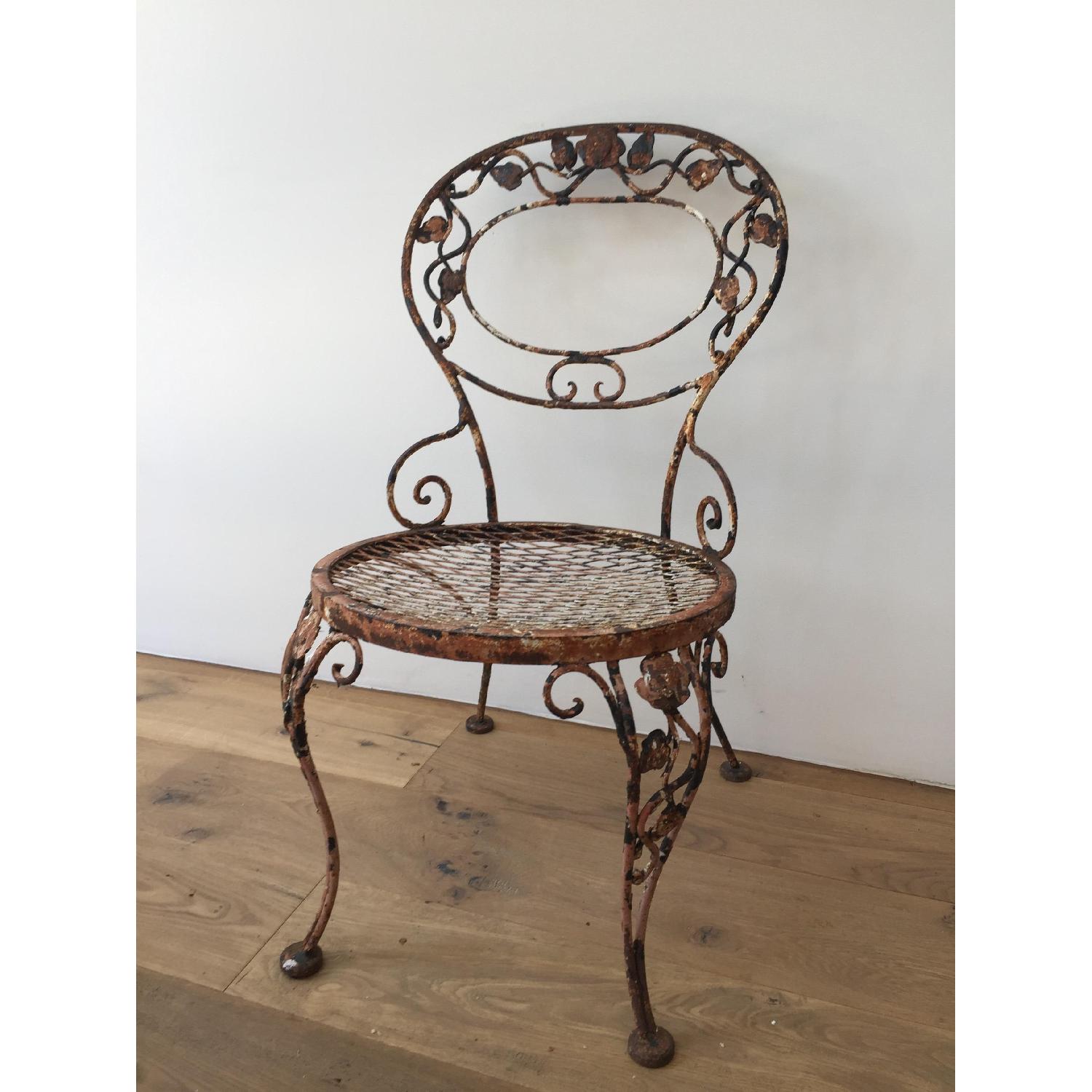 Victorian style Wrought Iron Outdoor Chairs - image-1