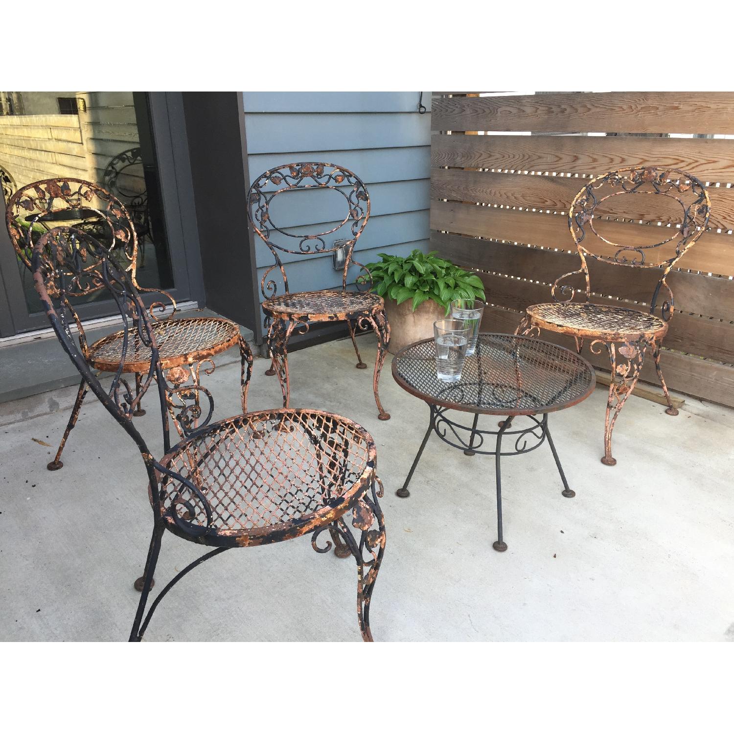 Victorian style Wrought Iron Outdoor Chairs - image-2