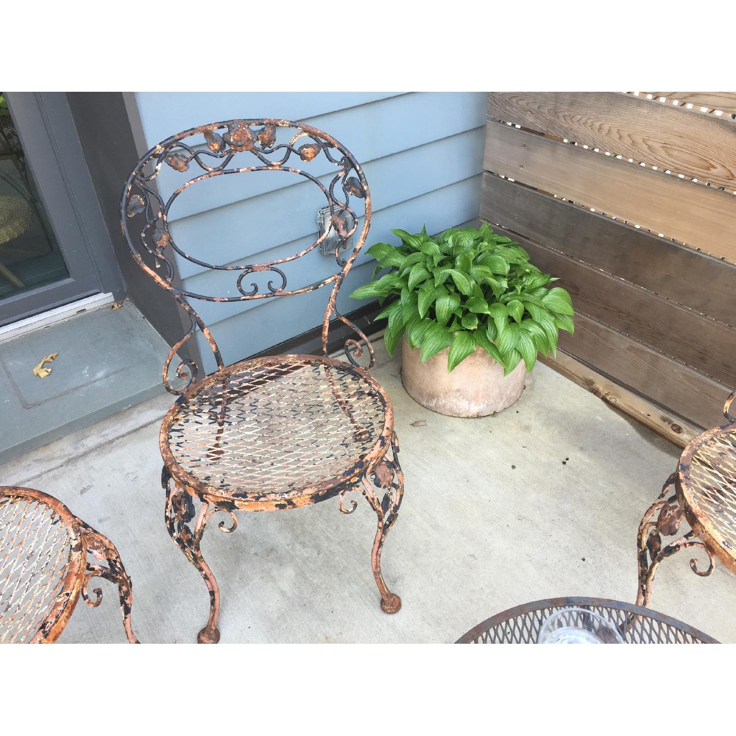 Victorian style Wrought Iron Outdoor Chairs - image-3