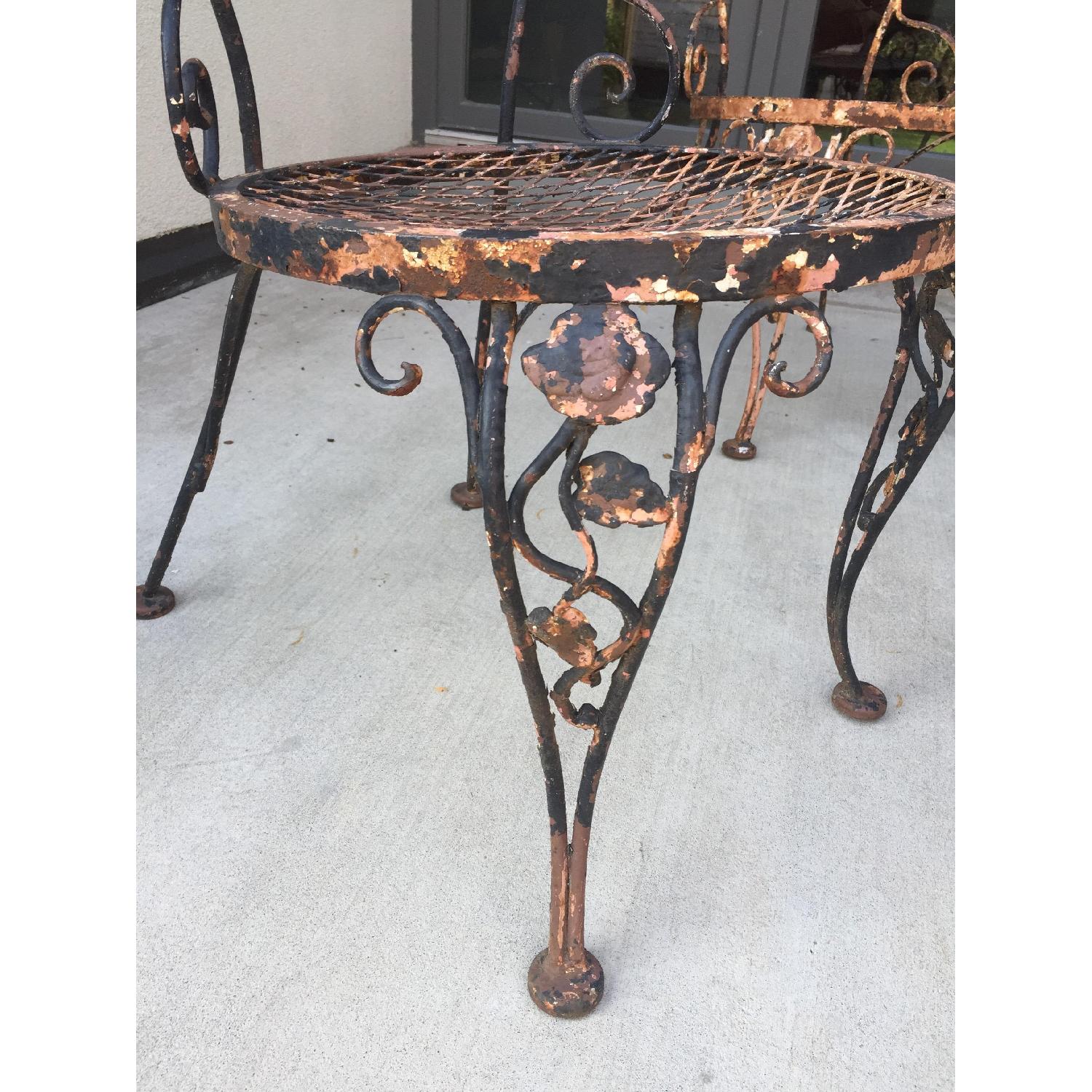 Victorian style Wrought Iron Outdoor Chairs - image-5