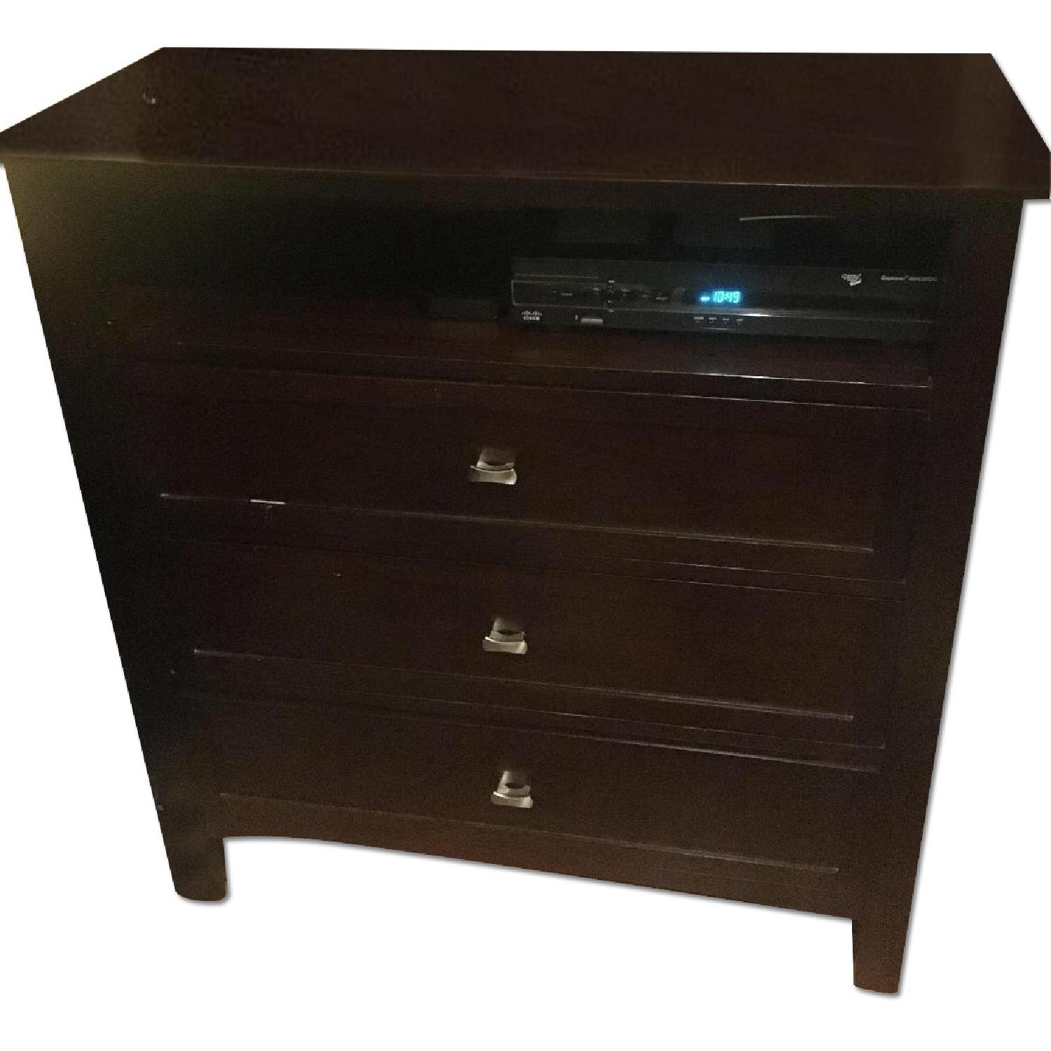 Mahogany Wood TV Stand AptDeco