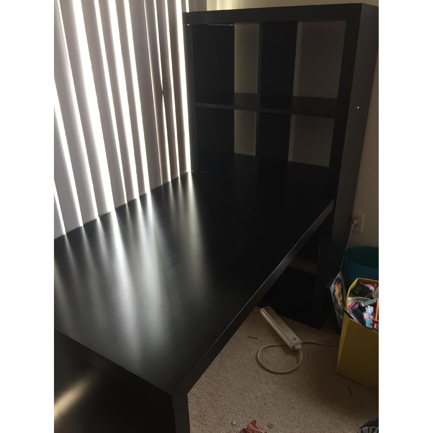 Ikea Desk w/ Attached Bookshelf & Chair - image-3