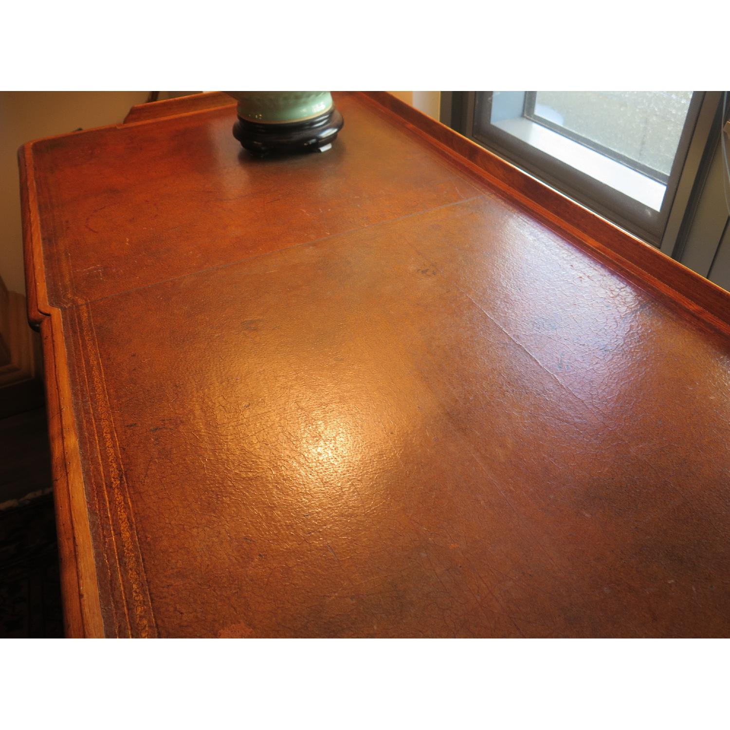 Antique French Oak Leather Top Desk/Console - image-2