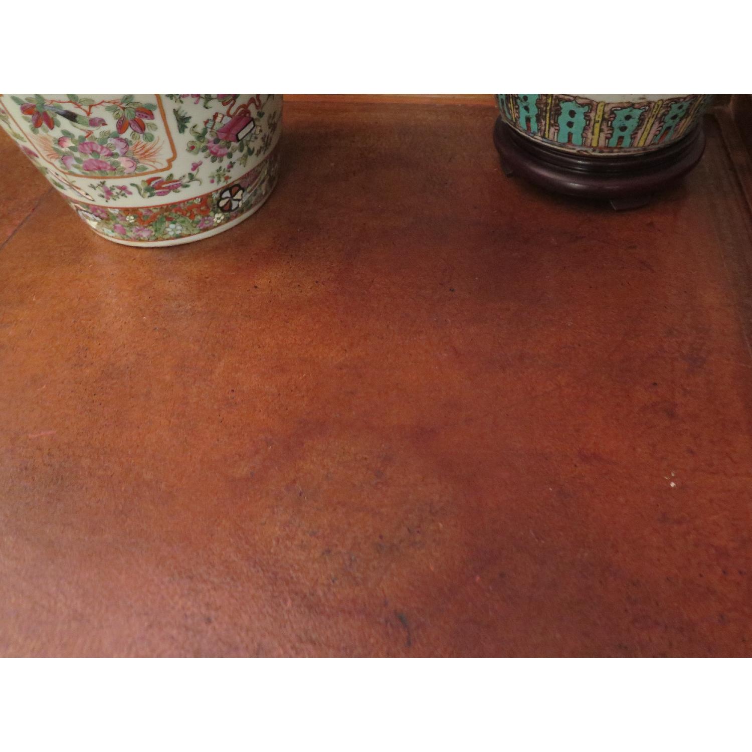 Antique French Oak Leather Top Desk/Console - image-5