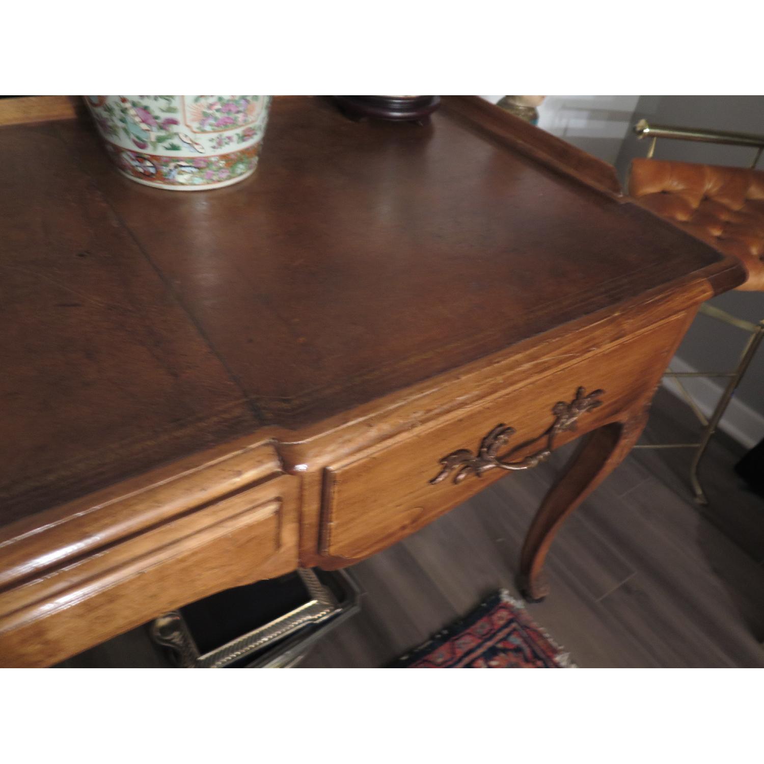Antique French Oak Leather Top Desk/Console - image-11