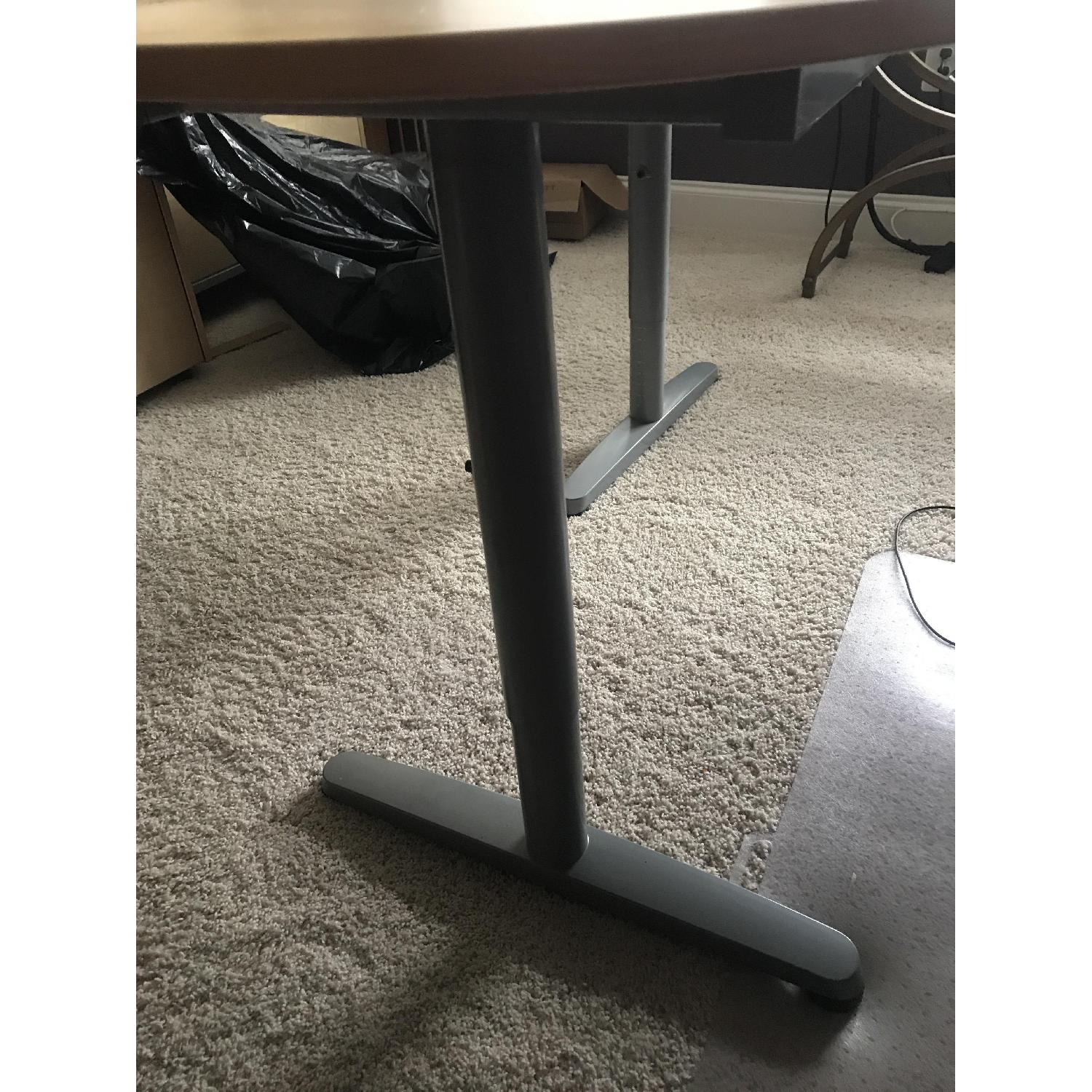Ikea L-Shaped Desk w/ Steel Legs/Keyboard Hang & Desk Pad - image-5