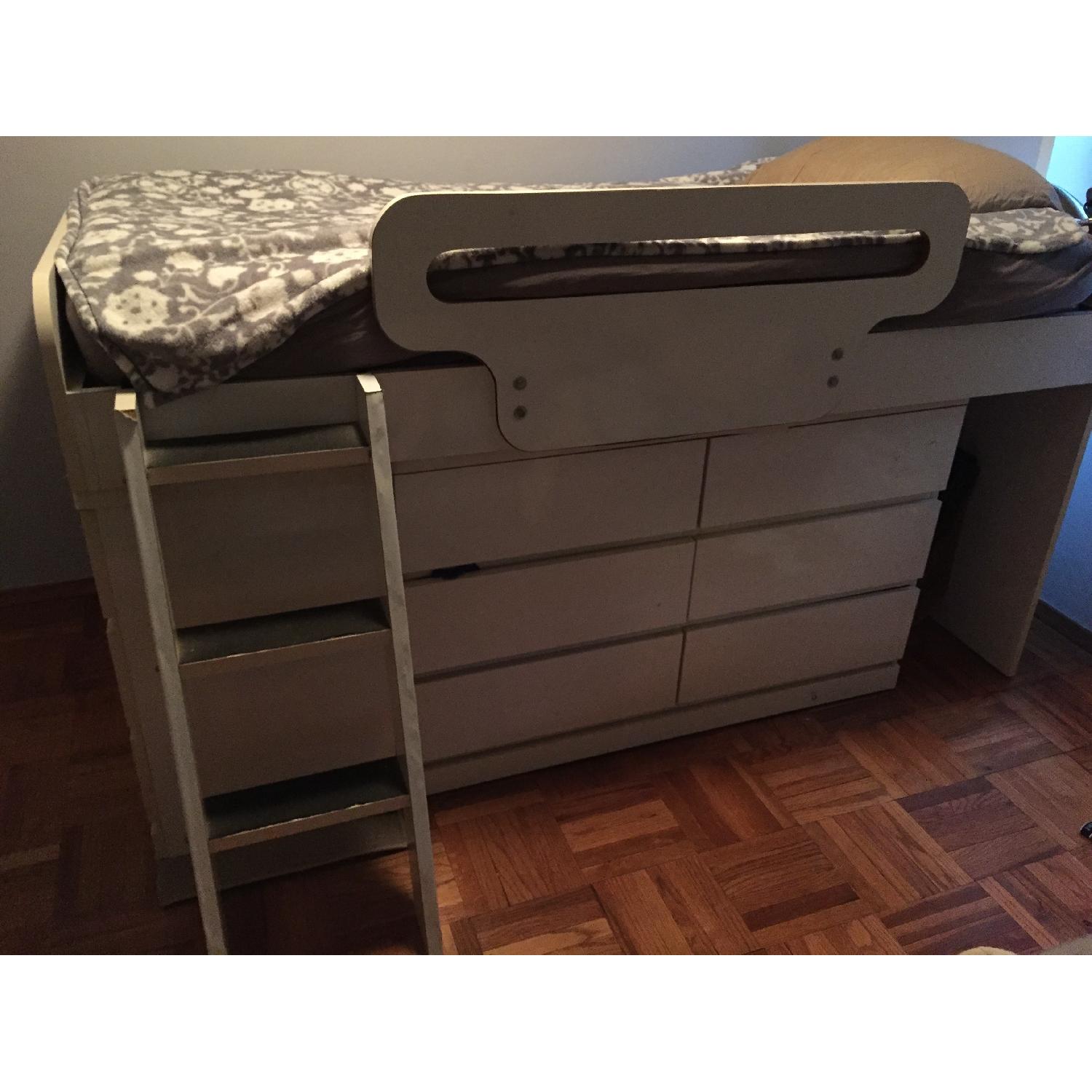 Mid Rise Loft Bed w/ Dresser - image-1