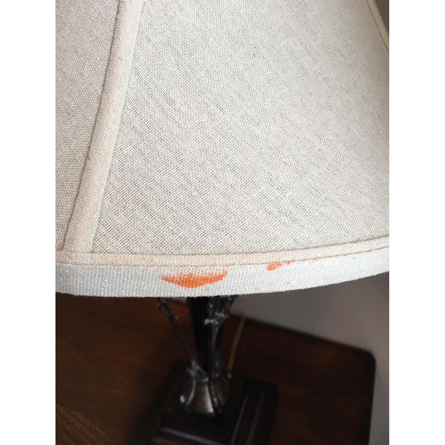 Restoration Hardware Wrought Iron & Glass Table Lamp - image-3