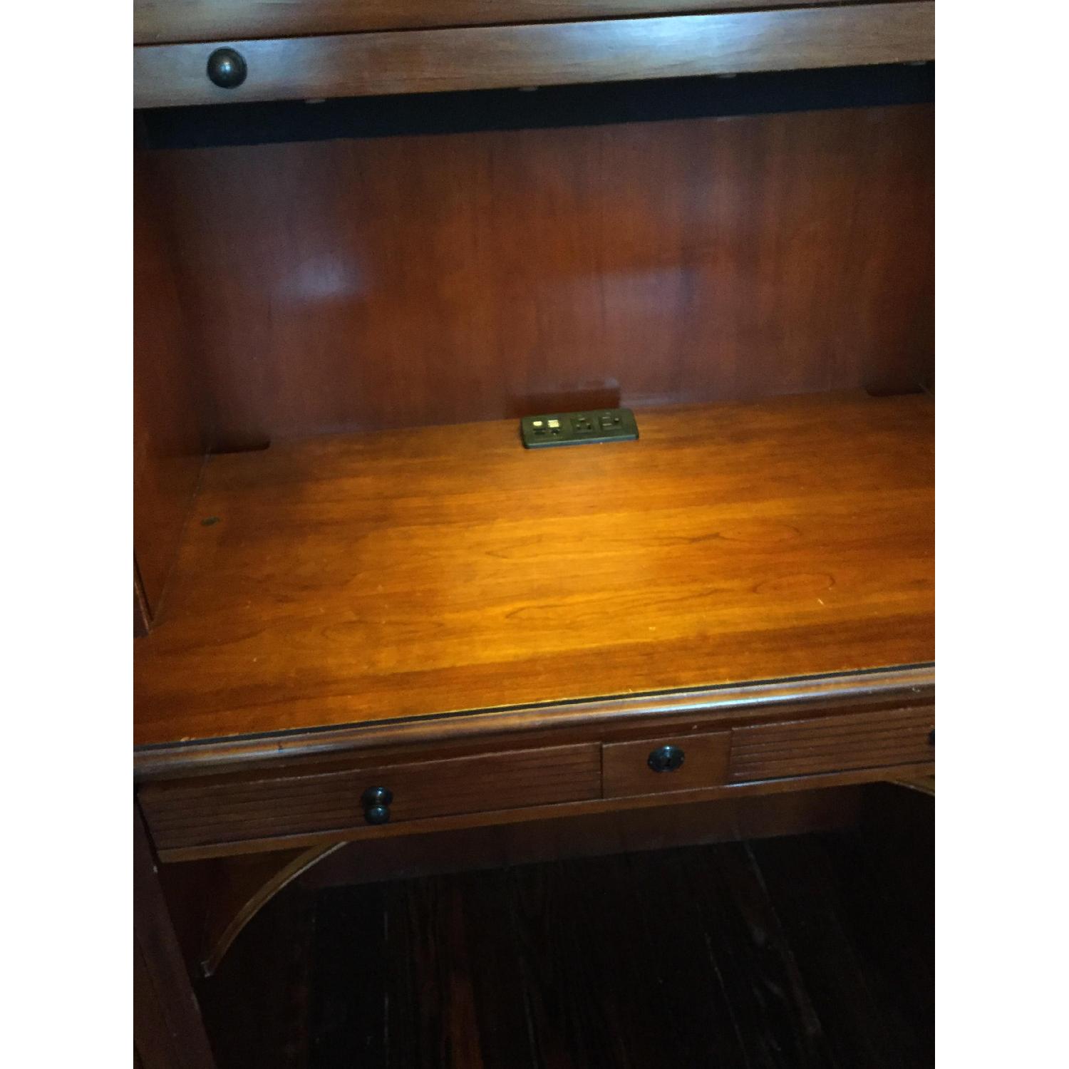 Wall Unit w/ Roll Top Desk & File Drawers - image-5