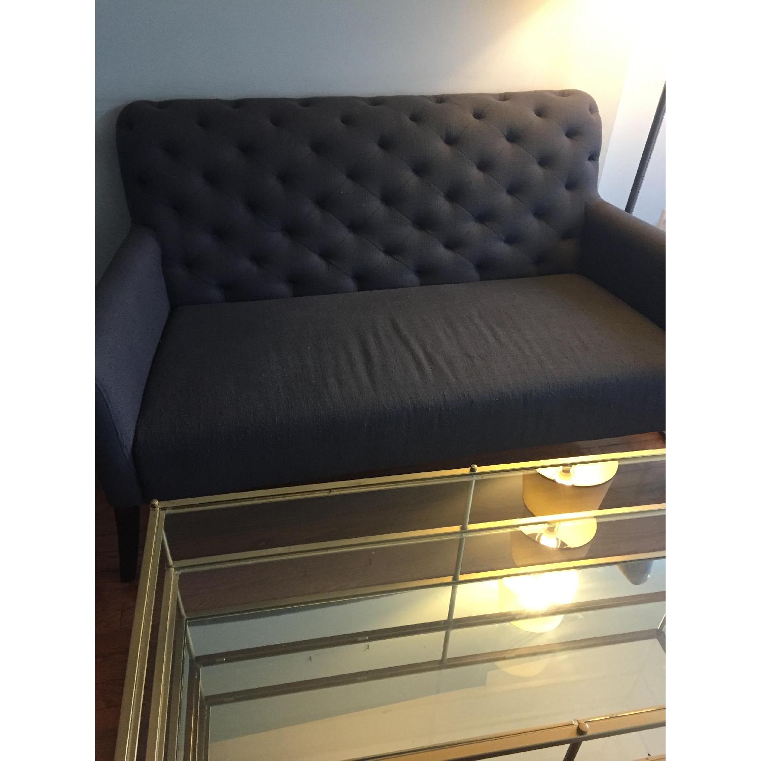 West Elm Elton Tufted Settee/Loveseat - image-2